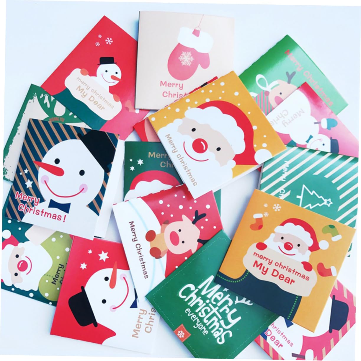 VILLCASE 384 Pezzi assortimento di biglietti d'auguri carte di benedizione biglietti di ringraziamento roba da festa biglietti natale biglietti natalizi Biglietto di auguri di Natale