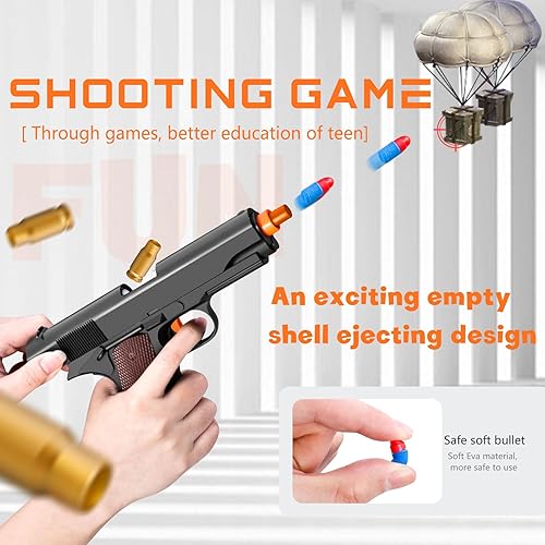 Miniatura 6 de Carcasa de espuma de bala suave, pistola de pelotilla, juguete realista, pistola de mano de dardos, cosas geniales que se ven reales, modelo falso,