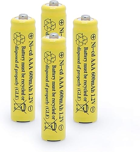 Vista 9 de NiCd AAA 1.2V 600mAh Triple A Baterías recargables para luces solares al aire libre, lámpara solar de jardín (paquete de 8) Paquete de 8 AAA,Paquete