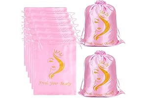 Satin Wig Bags for Wig Storage (6 pcs)