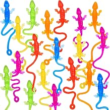 HLARTNET 100 PCS Sticky Lizards for Kids, Stretchy Sticky Lizards Toys Bulk for Reptile Party Favors, Children Lizards Gifts for Goodie Bags Stuffers Pinata Filler Students Rewards