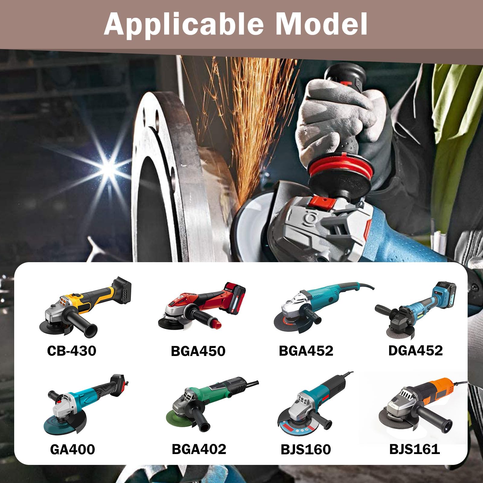 Angle Grinder Carbon Brush Holder Kit Caps with Brushes Carbon Brush Holder Tool Accessories for Makita CB430 BGA450 BGA452 DGA452 GA400BGA402 GA400D BJS160 BJS161 Models Angle Grinder - Image 4