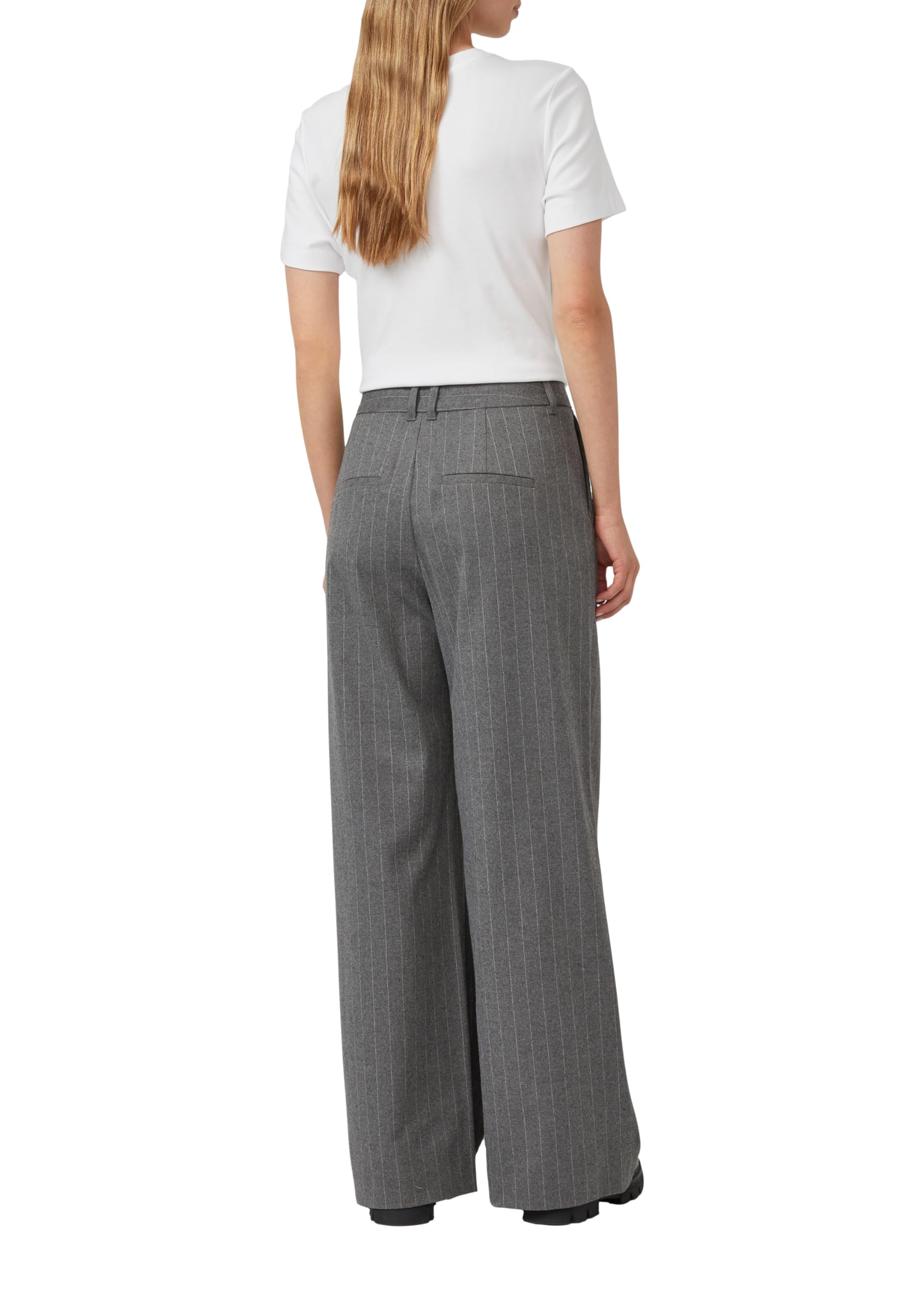 s.Oliver Wide-Leg-Hose mit Nadelstreifen und Eingrifftaschen