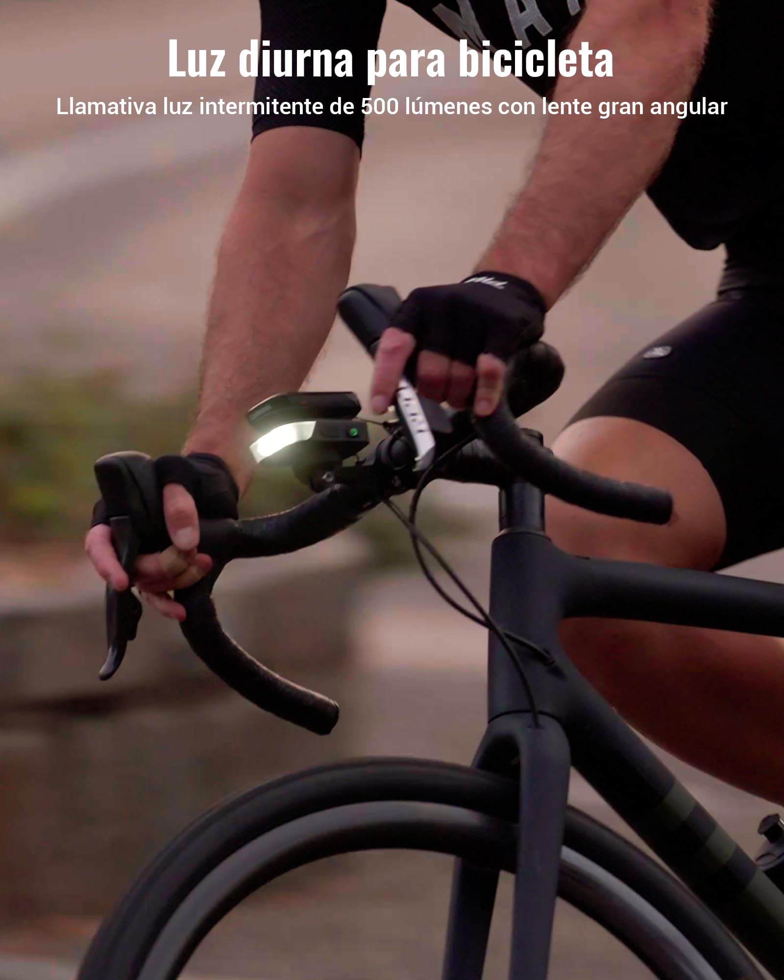 RAVEMEN FR1100SE Faro Delantero para Bicicleta Compatible con Garmin/Wahoo/Bryton Ciclocomputadores, 1100 Lúmenes Luz Frontal Gran Angular de 270° para Ciclismo Urbano Nocturno y Advertencia Diurna