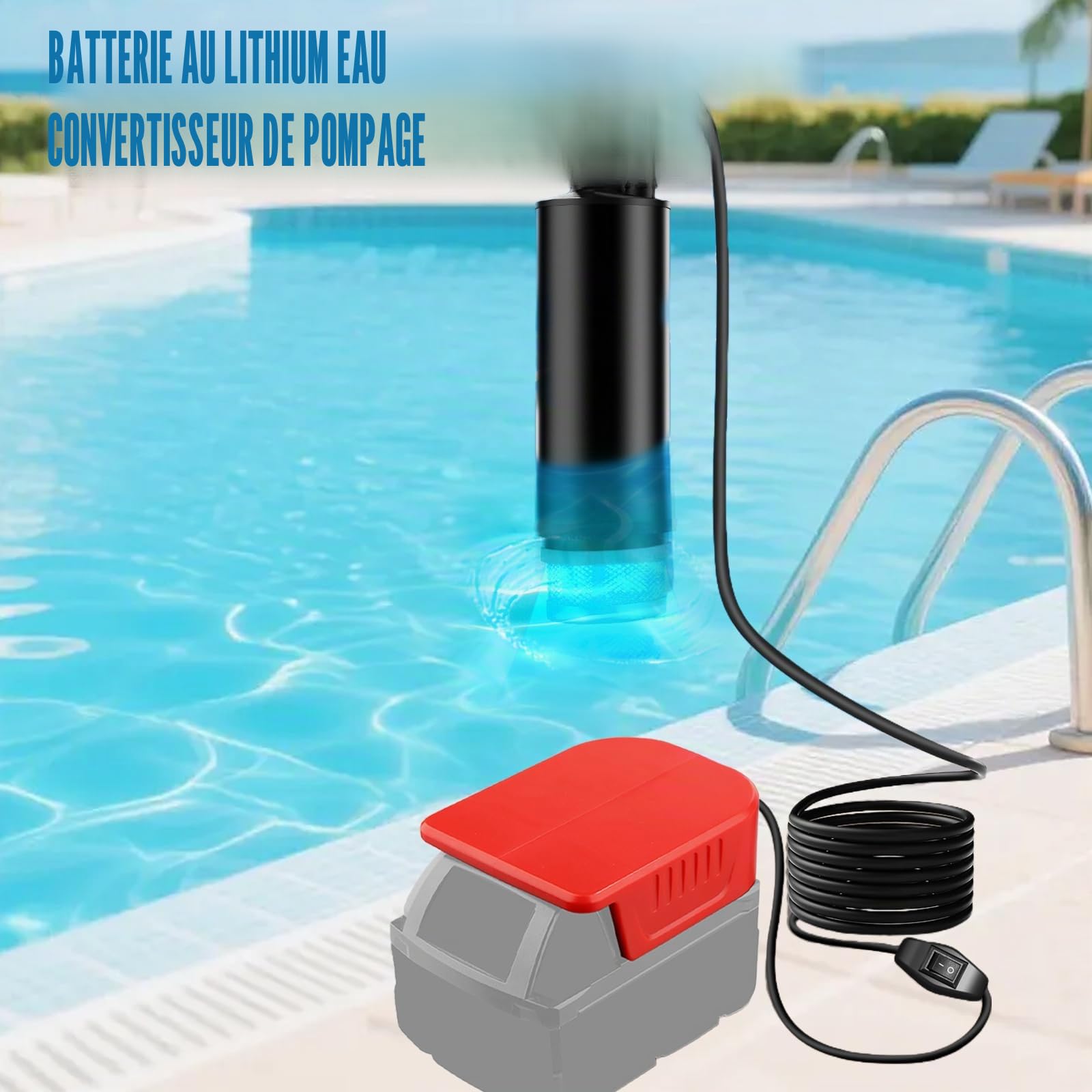 Pompe Submersible Sans Fil Compatible Avec Batterie Einhell 18 V: Pompe à Eau à Batterie, Pompes Submersibles, Petite Pompes Submersible Portable Pour Vider Les Piscines, Jardins
