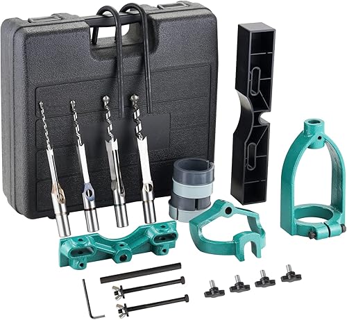 YUCHENGTECH Juego de localizador de taladro de banco, máquina de perforación de cincel de agujero cuadrado, herramienta de taladro de banco de