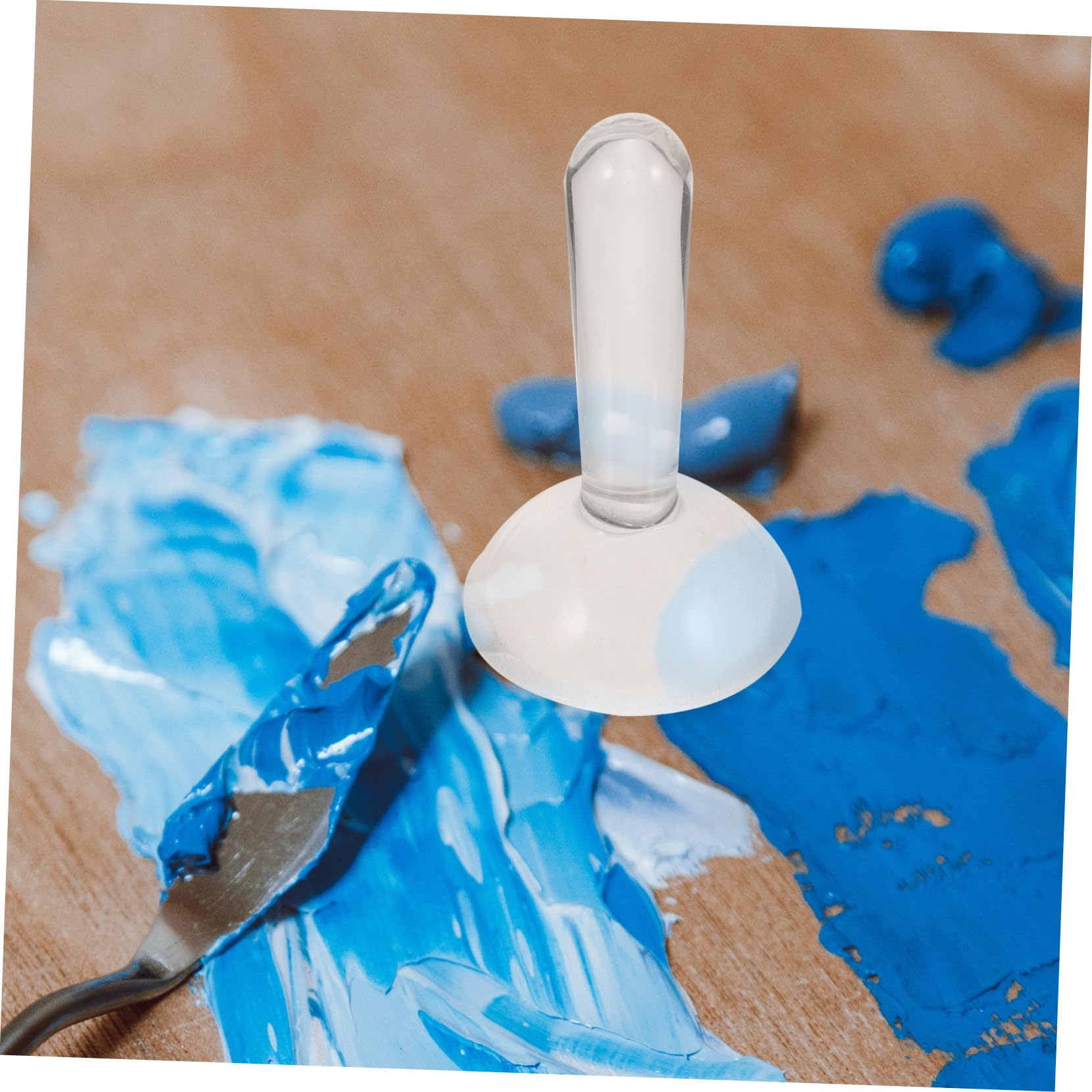 SEWACC 3stücke Pigmentmüller Aus Glas Ergonomischer Schleifstößel Für Malerei Zum Mahlen Von Farben Und Pigmenten Transparentes Design Langlebig Und Platzsparend Malzubehör Für