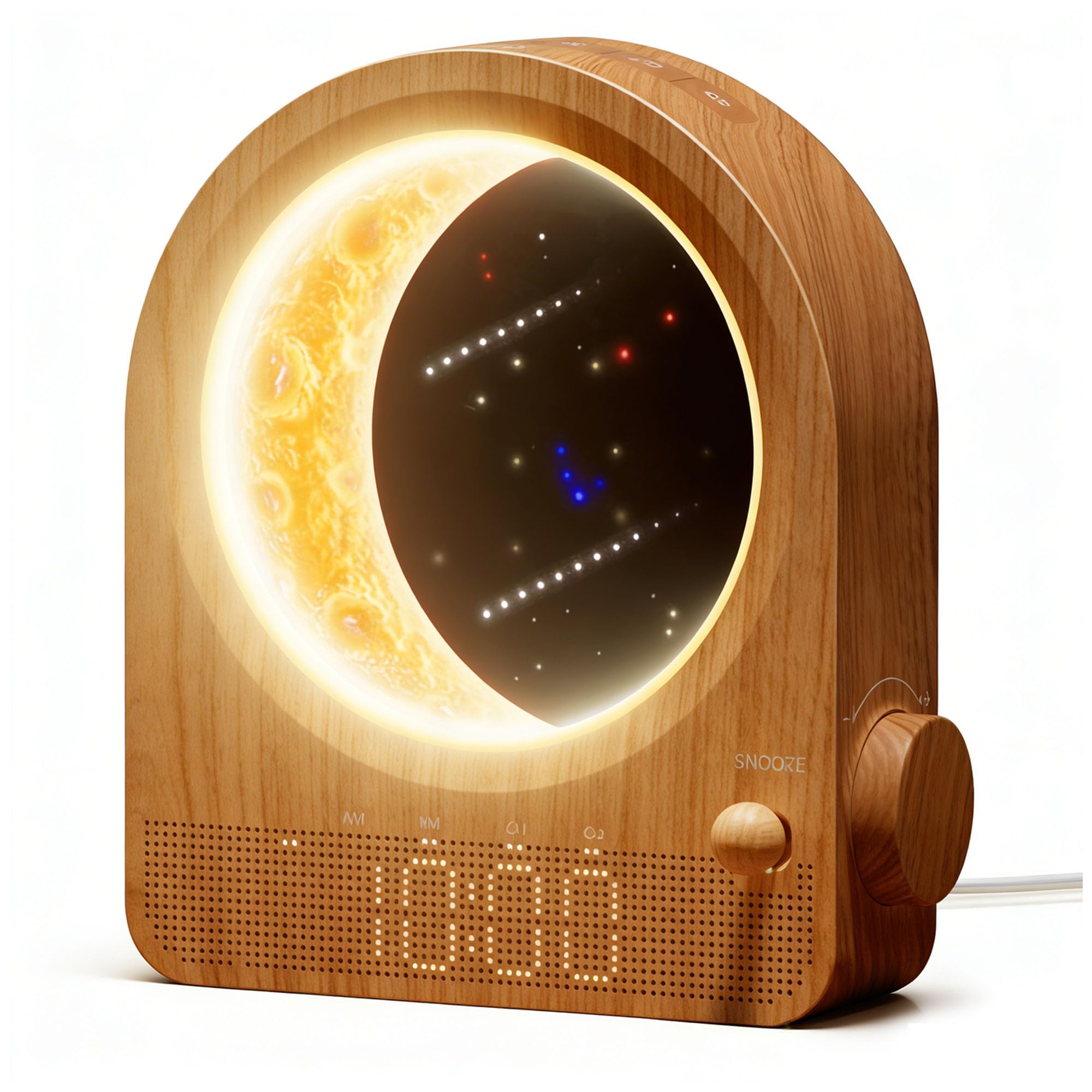 blonbar Sunrise Alarm Clock, Wake-up Light, Stepless Dimmable Bedside Lamp, Night Light with Meteor Light