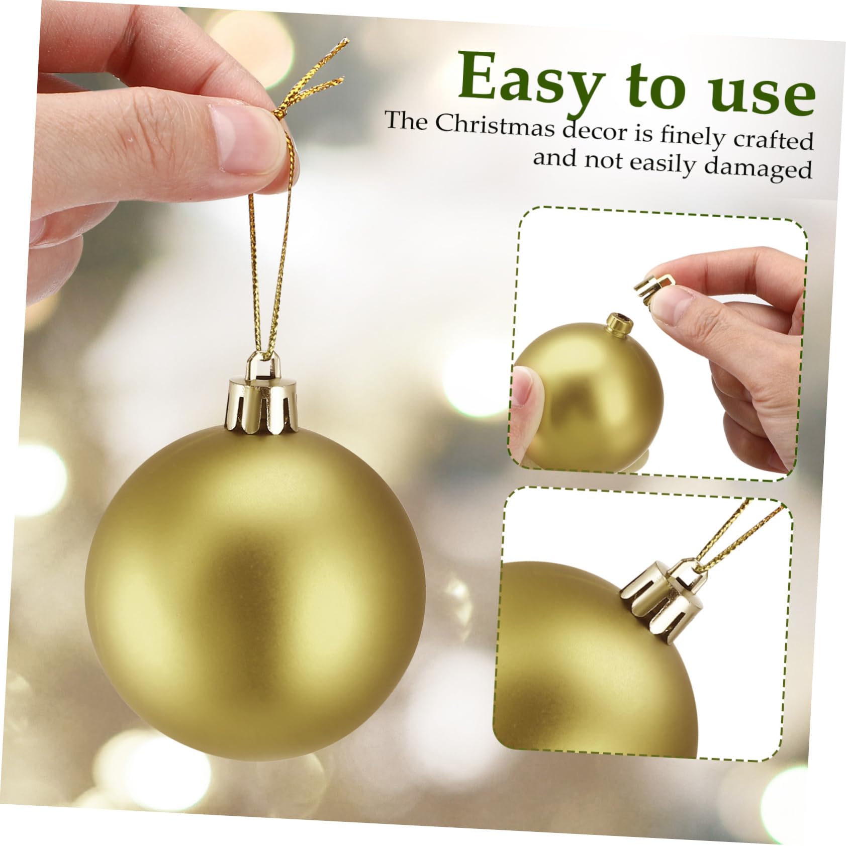 Ciieeo Lot de 100 Boules de Noël Décoratives pour Sapin de Noël