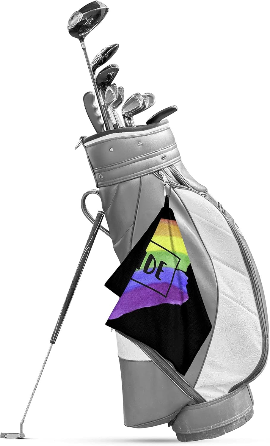 review Golf Towel Gay Pride Microfiber Fabric Waffle Pattern Towel for Golf Sports Workout Camping