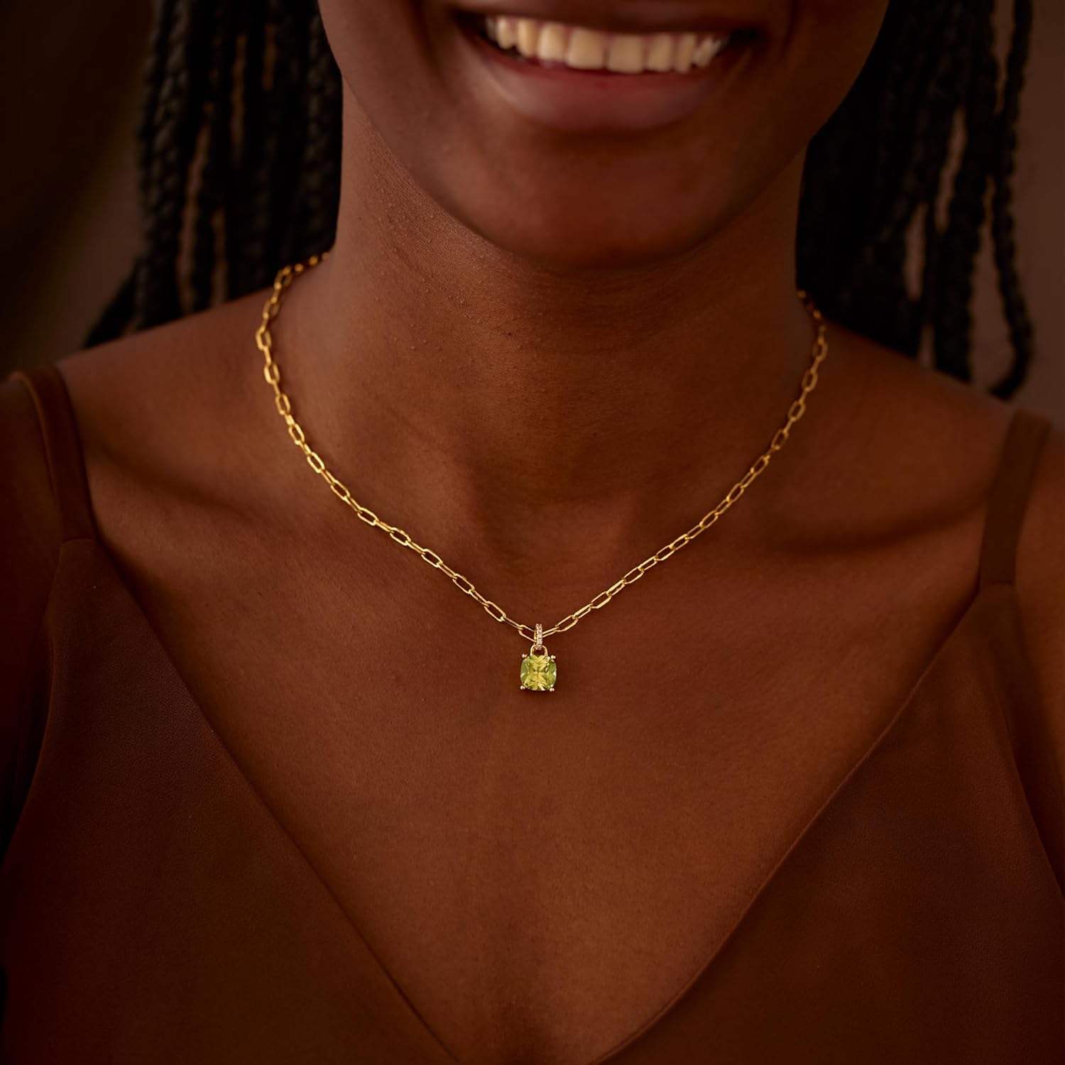 STORYJEWELLERY Birthstone Necklace for Women, Cubic Zirconia Charm Necklace, Birthstone Jewelry, Gifts for Women - Image 2