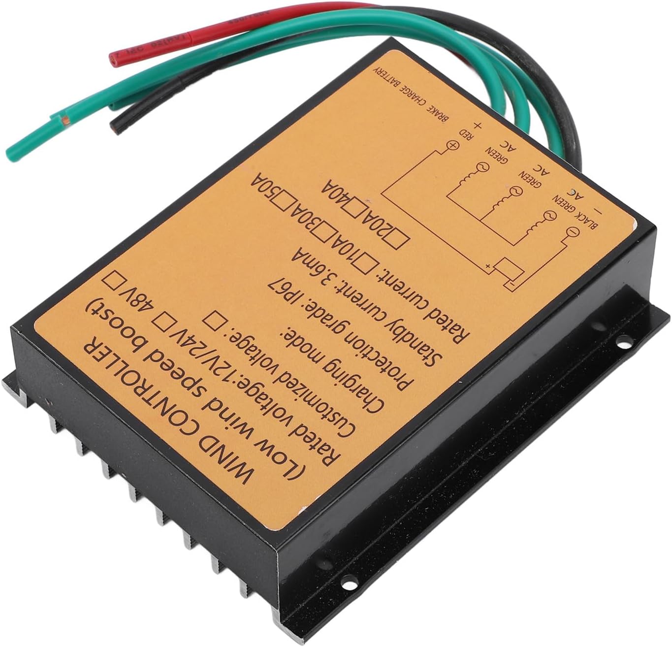 Wind Turbine Controller 400W Efficient Power Conversion for Home, Water Resistant MPPT Wind Turbine Generator Controller- Aluminum