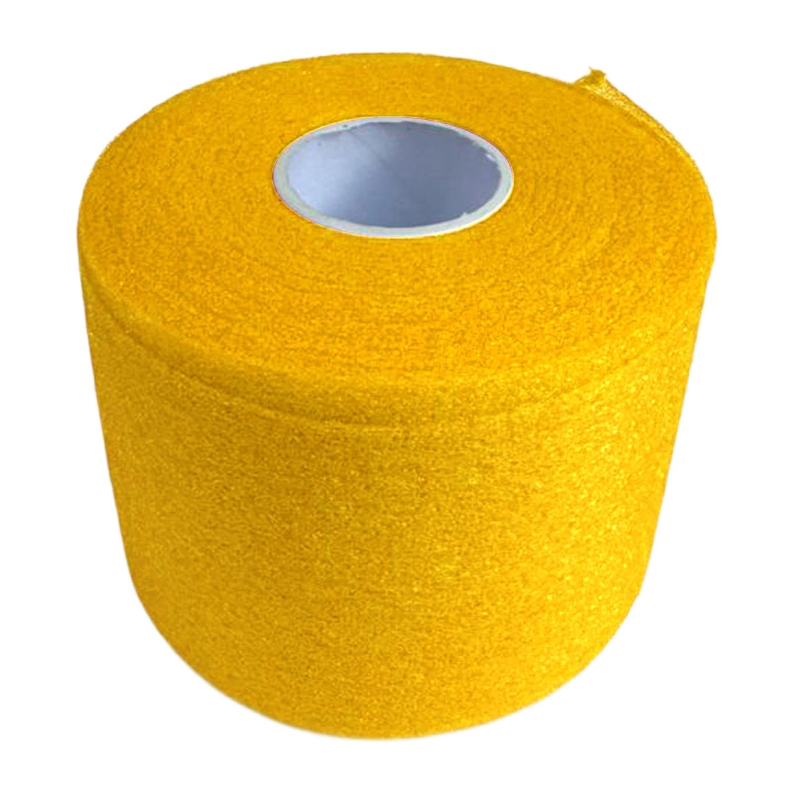Badminton Grip Cushion Wrap 22 Yards PU Tennis Racket Grip Tape Backing Film Yellow|1 Roll of Badminton Grip Cushion wrap| Grips| Tennis | Tennis & Racquet Sports |Sporting Goods