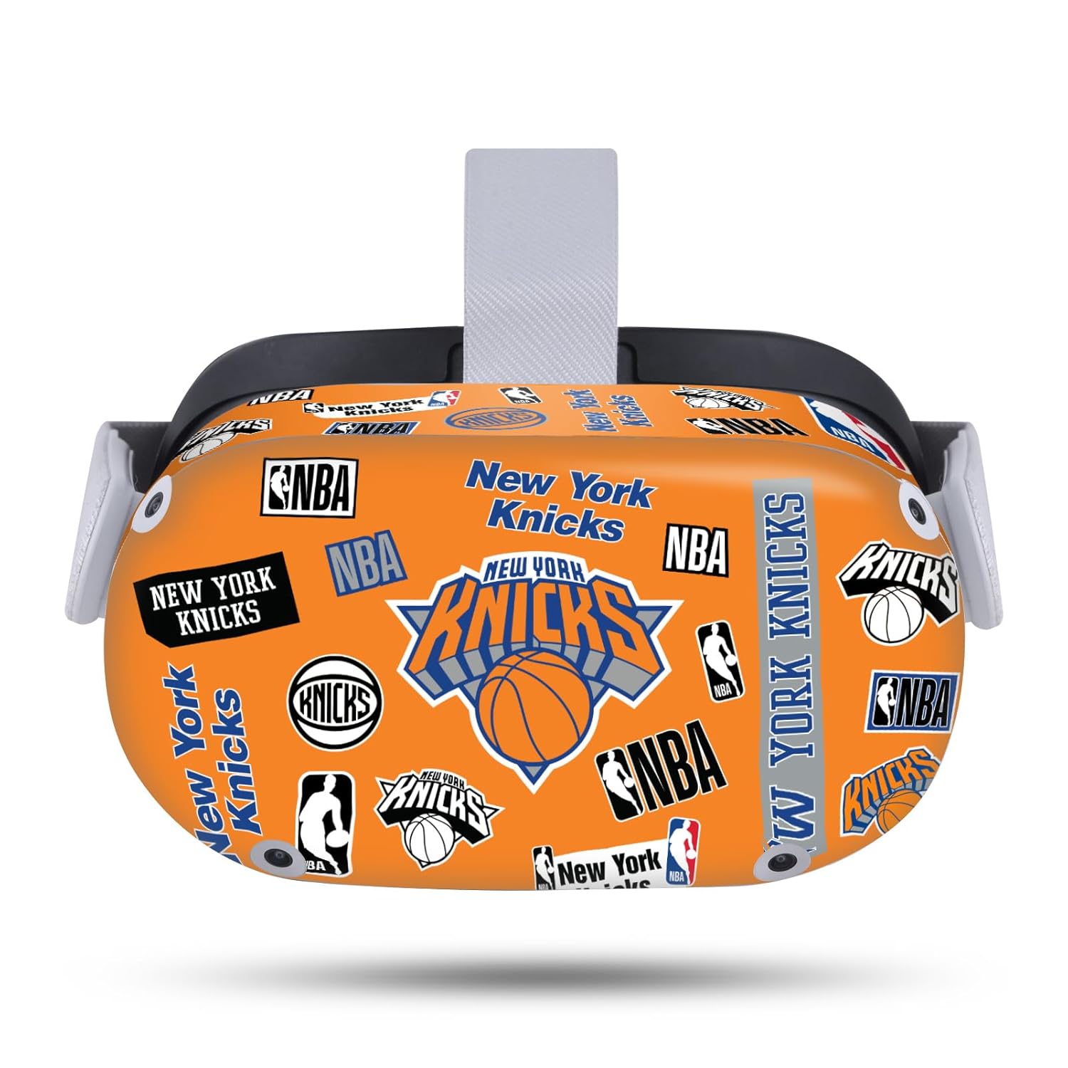 Head Case Designs Officially Licensed NBA Sticker Collage New York Knicks Vinyl Sticker Skin Decal Cover Compatible With Meta Quest 2