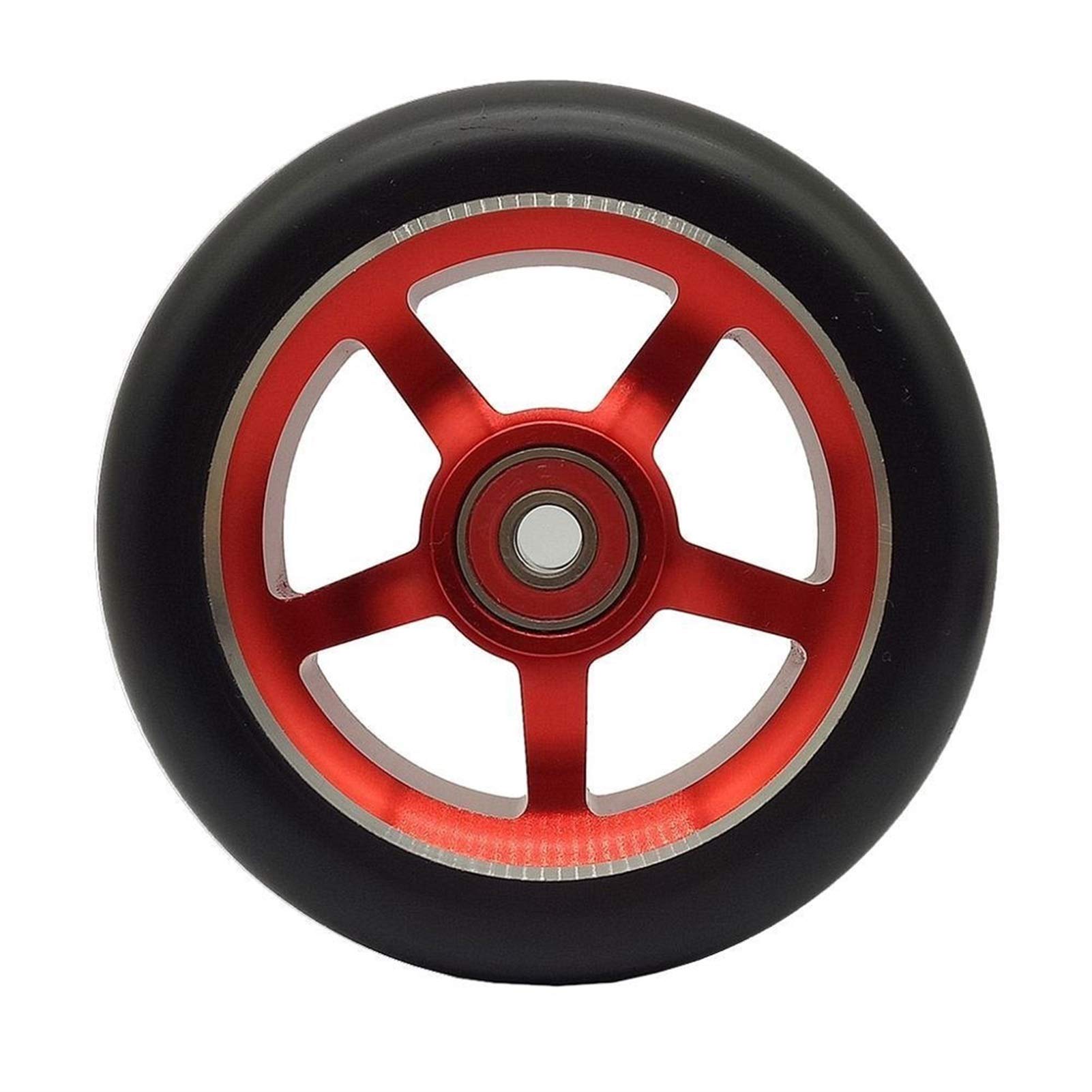 Roue Trottinette,Roue Trottinette Freestyle 2pcs Alliage d'aluminium 100/110mm Scooter Scooter avec roulement Coup de Pied Scooters Pièces de Scooter Roues Roues Accessoires