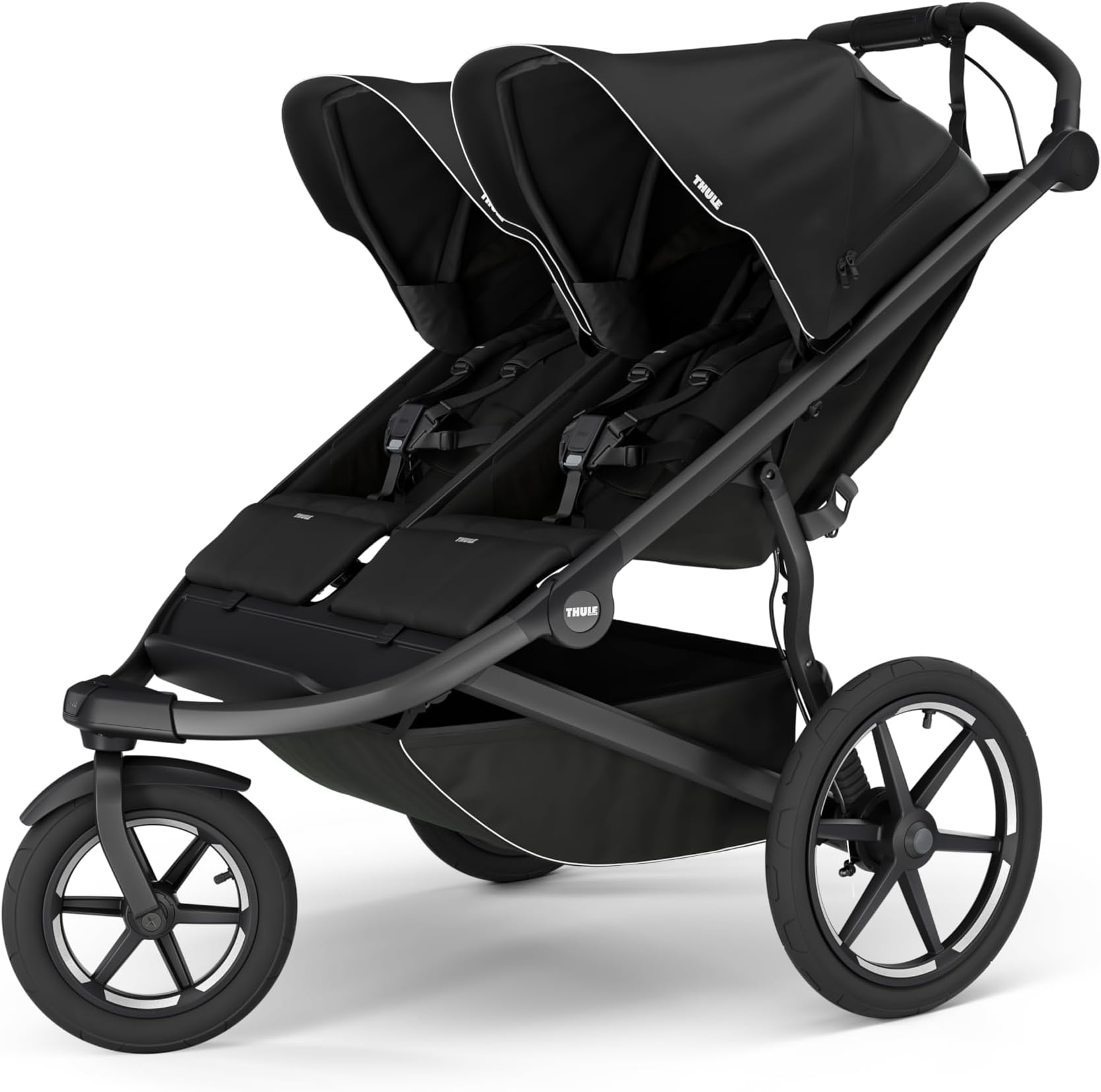 Thule Urban Glide 3 Double Child All-Terrain Stroller, Lightweight, Air-Filled Tires & Suspension, Integrated Hand Brake