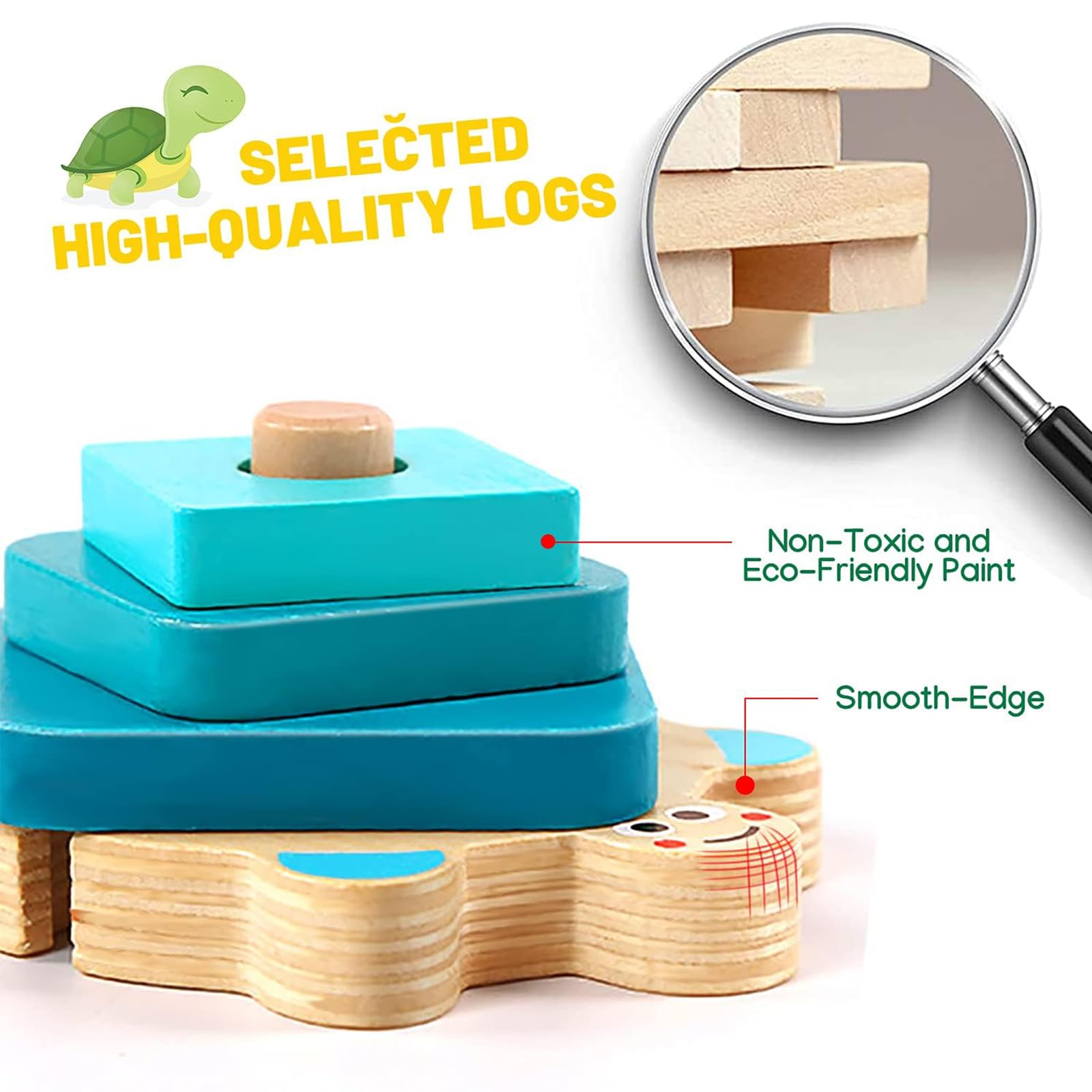 Goorder Giochi Bambini, Giocattoli da Puzzle in Legno, Giocattolo Montessori Educativo Ordinamento Blocchi Costruzioni, Ragazzo Ragazza per 1 2 3 4 Anni, Regalo per Compleanno e Natale