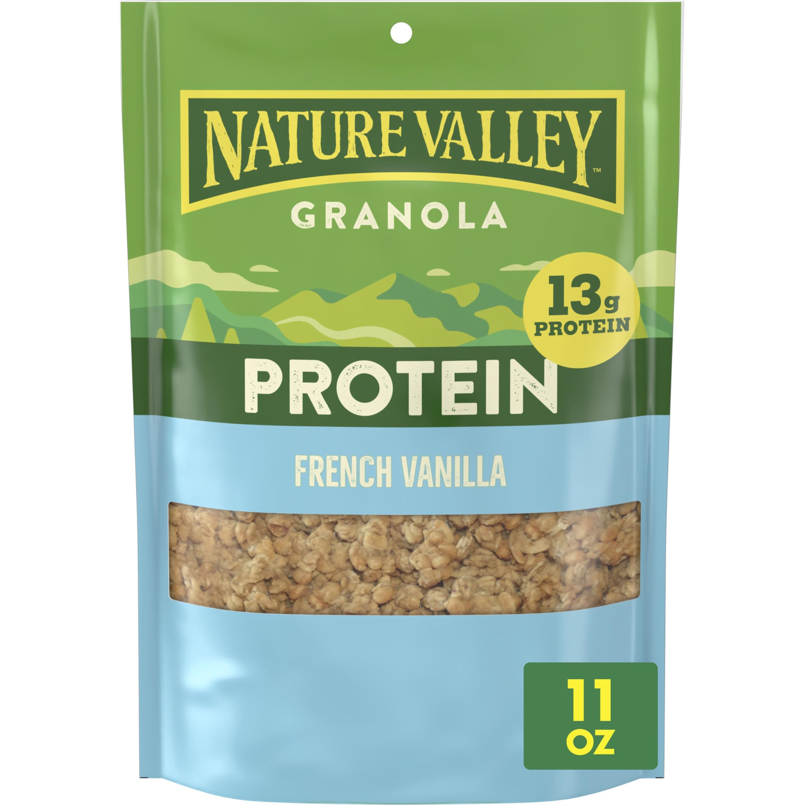 Nature ValleyProtein Granola, French Vanilla Granola, Resealable Snack Pouch, 11 oz
