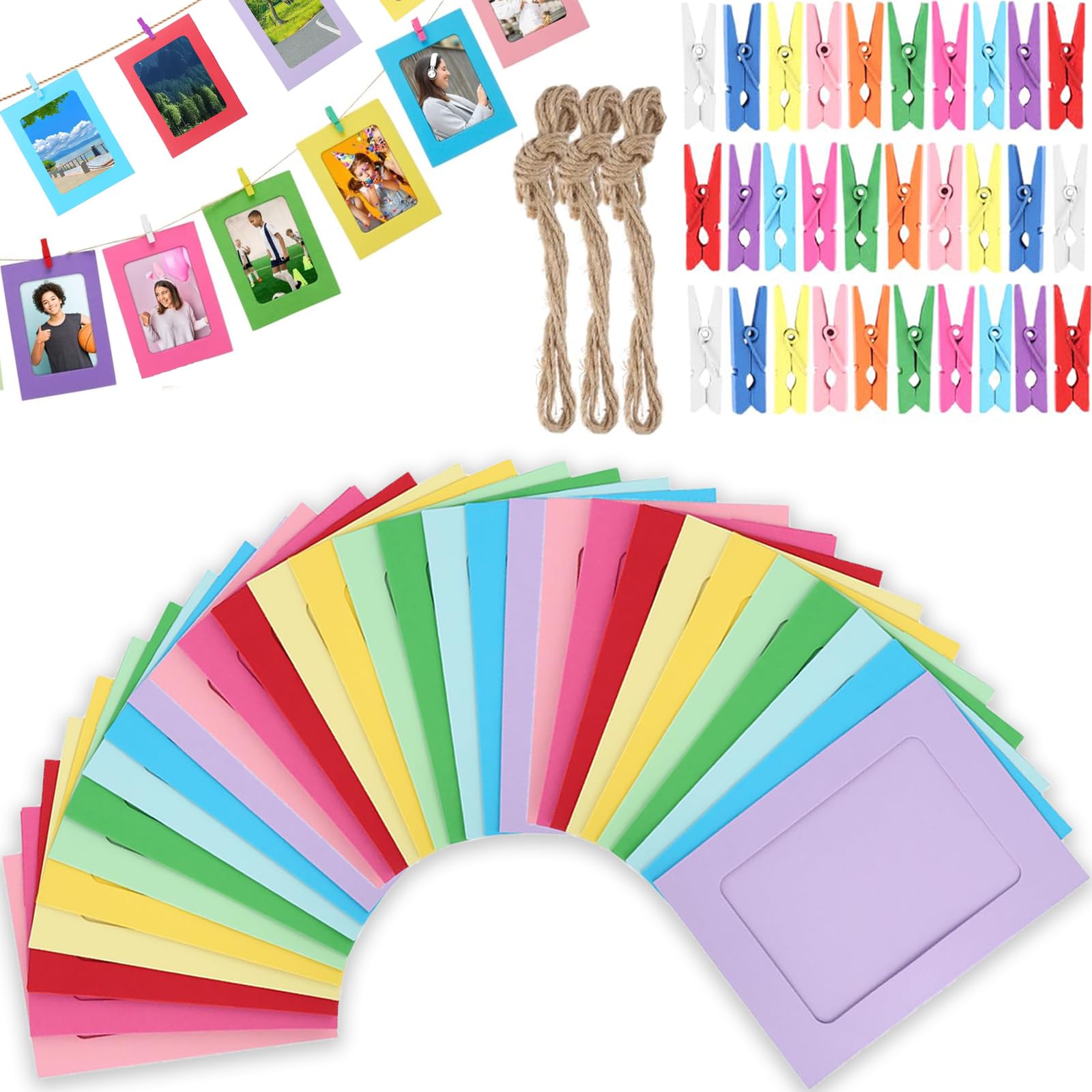 30 stuks papieren fotolijst, kleurrijke fotolijst 11,5*15,5cm in 10