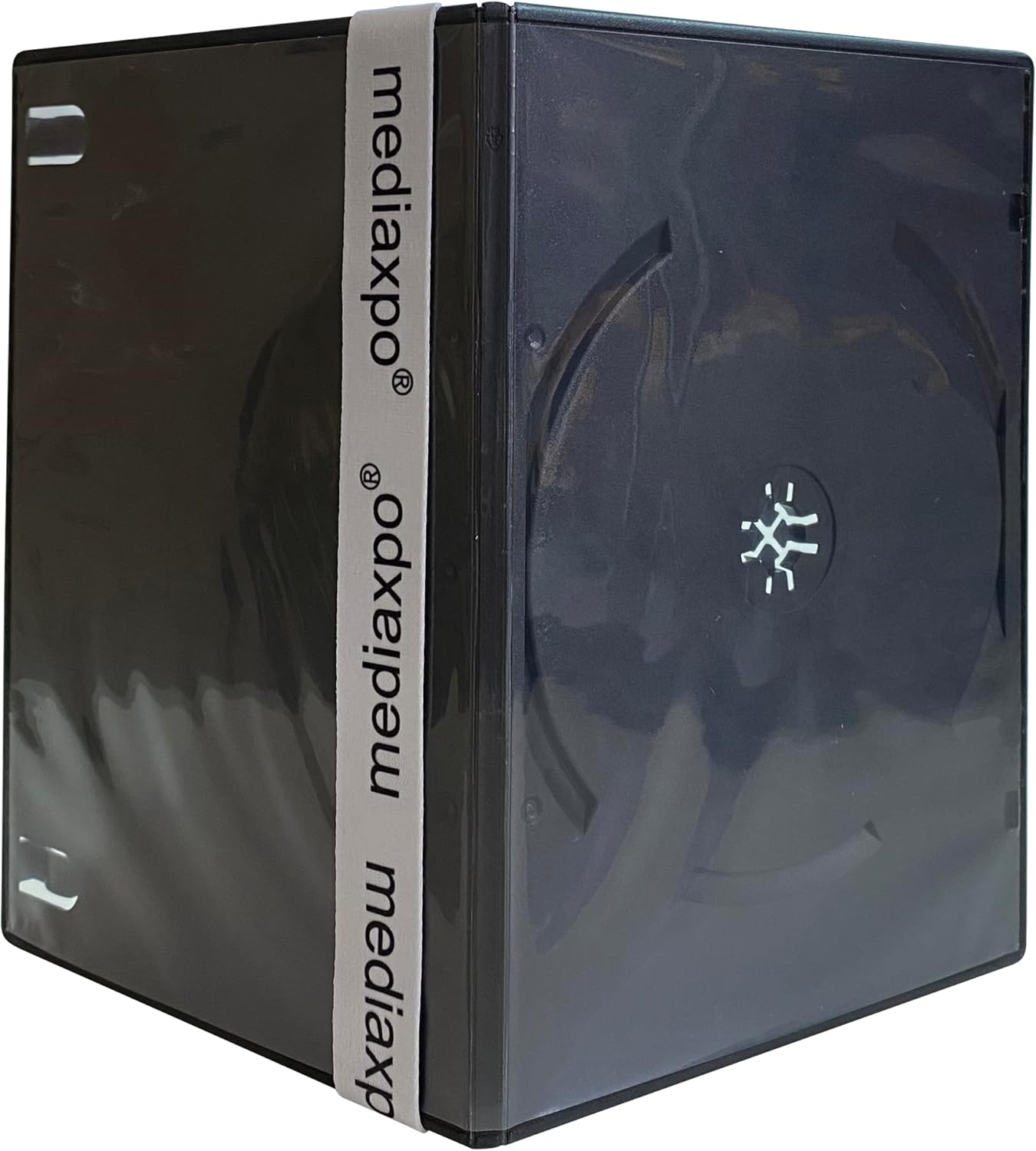 Mediaxpo Pack Slim Black Single DVD Cases - 7MM Thin Replacement Cases - Slim Size Disc Storage Boxes for DVDs CDs and Blu ray Discs (Pack of 100)