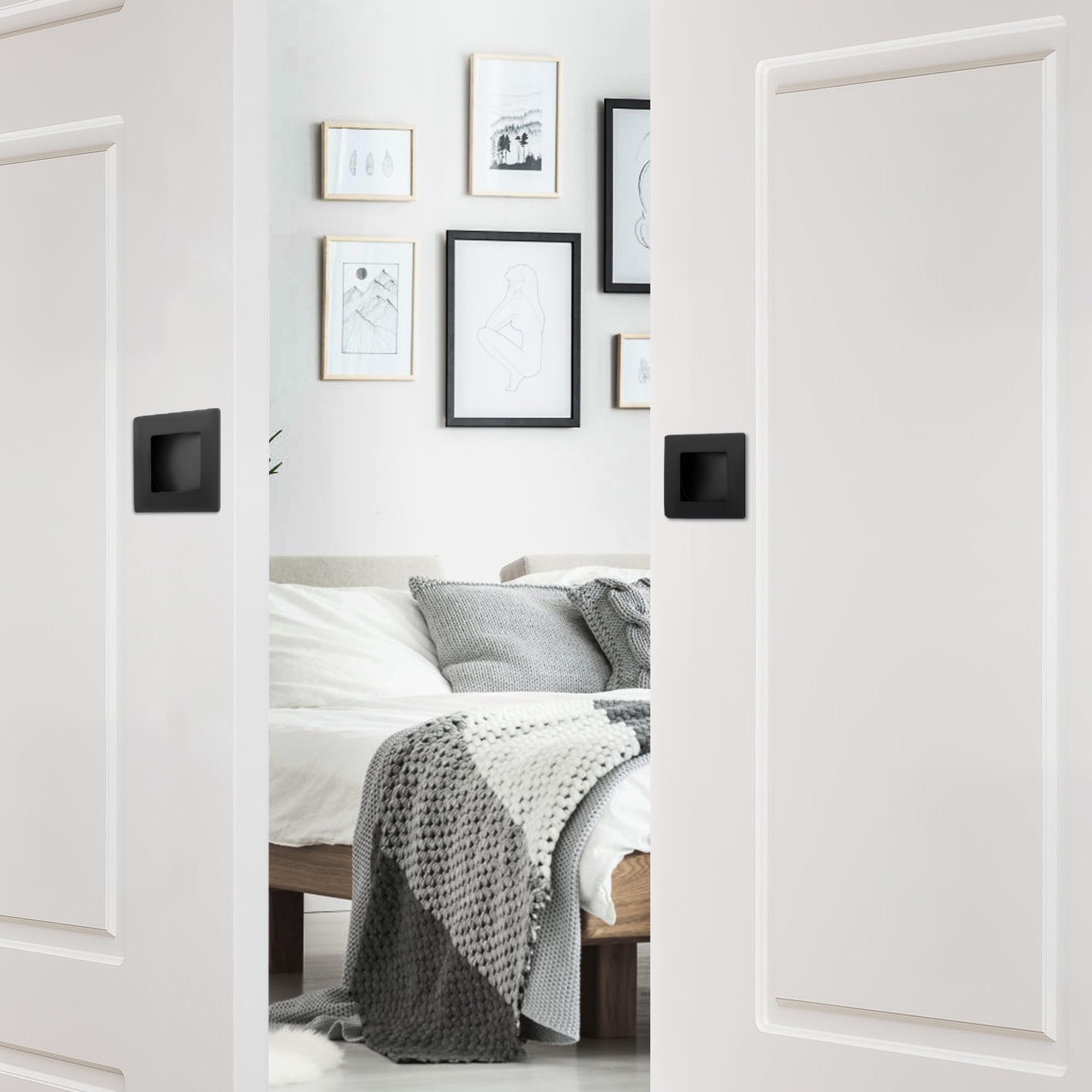 Malimali 2 Pack Recessed Sliding Door Handles - Image 3