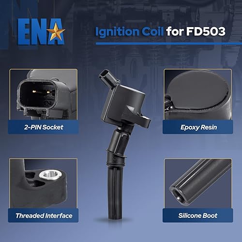 Miniatura 4 de ENA Juego de 8 bobinas de encendido y bujías platino compatibles con Ford Lincoln Econoline Excursion Expedition Pickup E-150 E-250 E-350 F-150