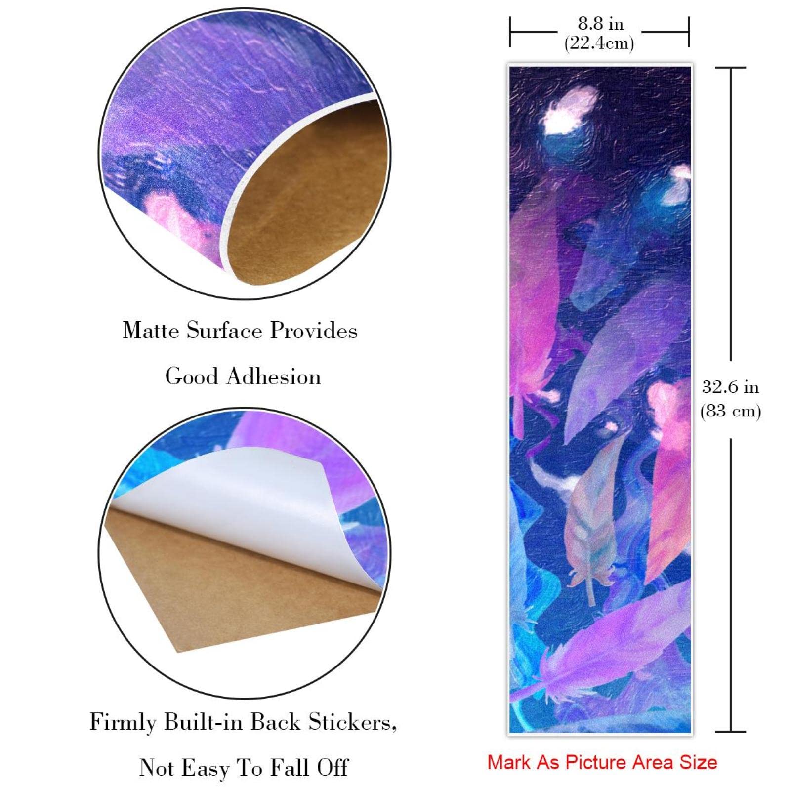 Bunte Federn, 2 Stück Skateboard-Griptape Bogen Schleifpapier Longboard Aufkleber Roller Deck Sandpapier