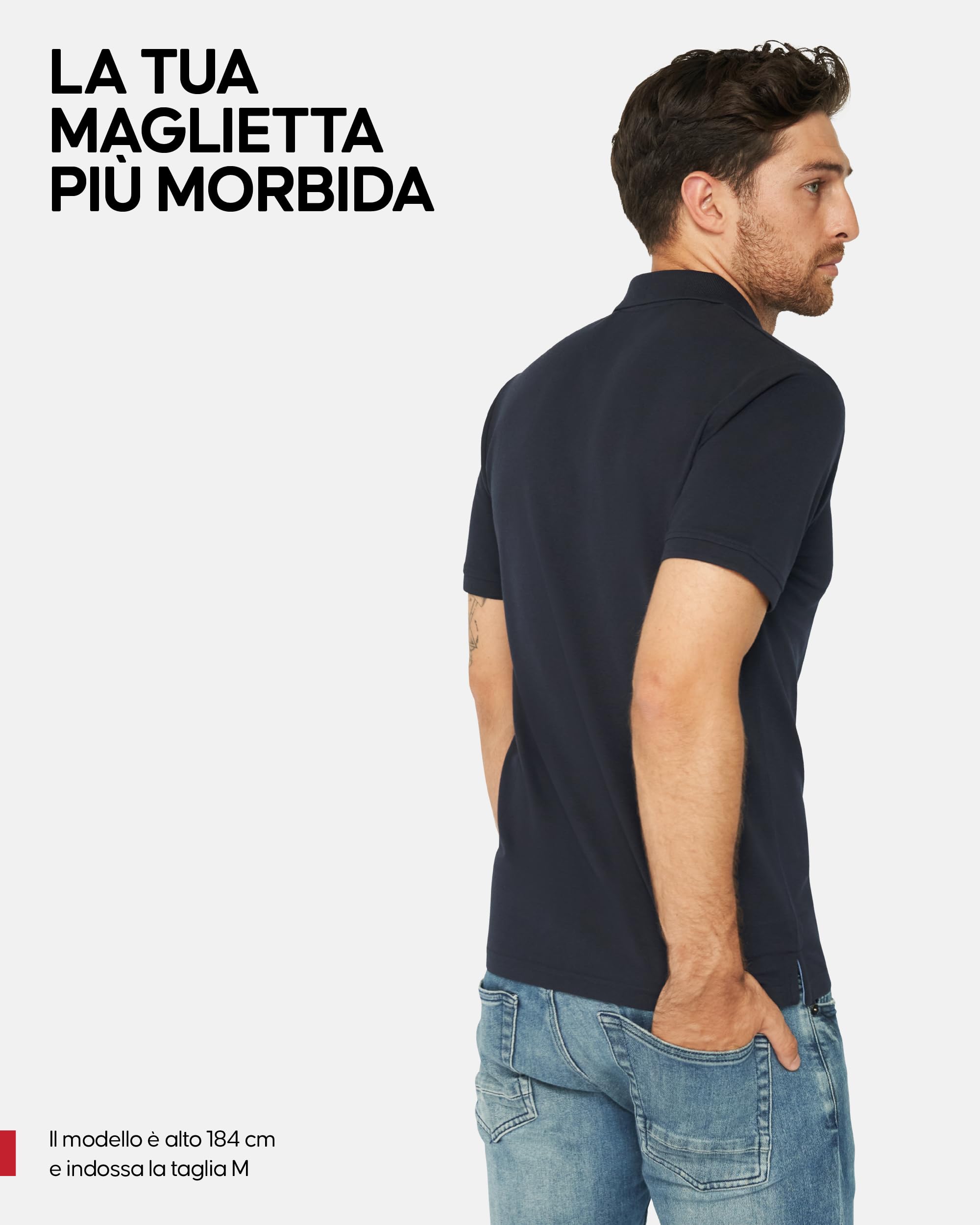 DANISH ENDURANCE Polo Uomo Manica Corta in Cotone Biologico Premium, Polo T-Shirt Uomo, Casual, 1 o 2 Paia