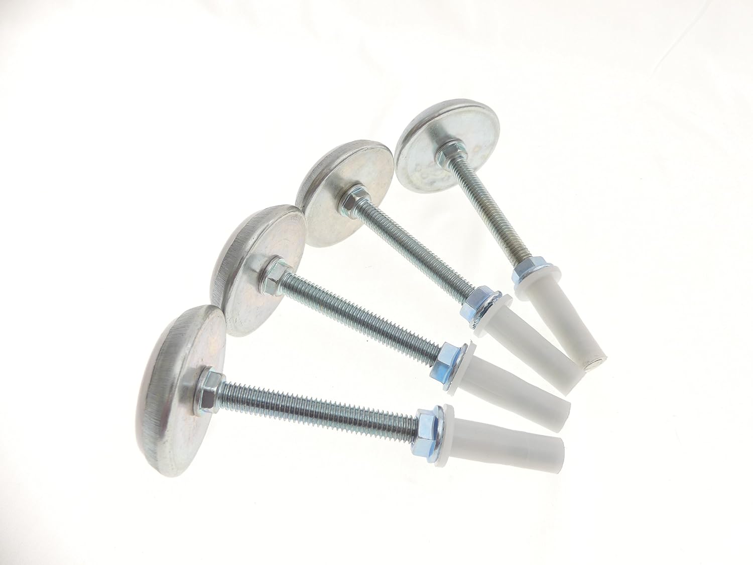 Tech Team Adjustable Bed Glide, Bedframe Glides, 40mm Nylon Glide, Adjustable up to 4 Inches, Heavy-Duty Locking Nut, 4 Pieces