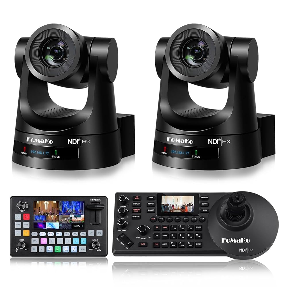 FoMaKo PTZコントロール機能付きビデオスイッチャー　KC601 美品 Amazon.com: FoMaKo NDI Camera 20X Optical Zoom NDI PTZ