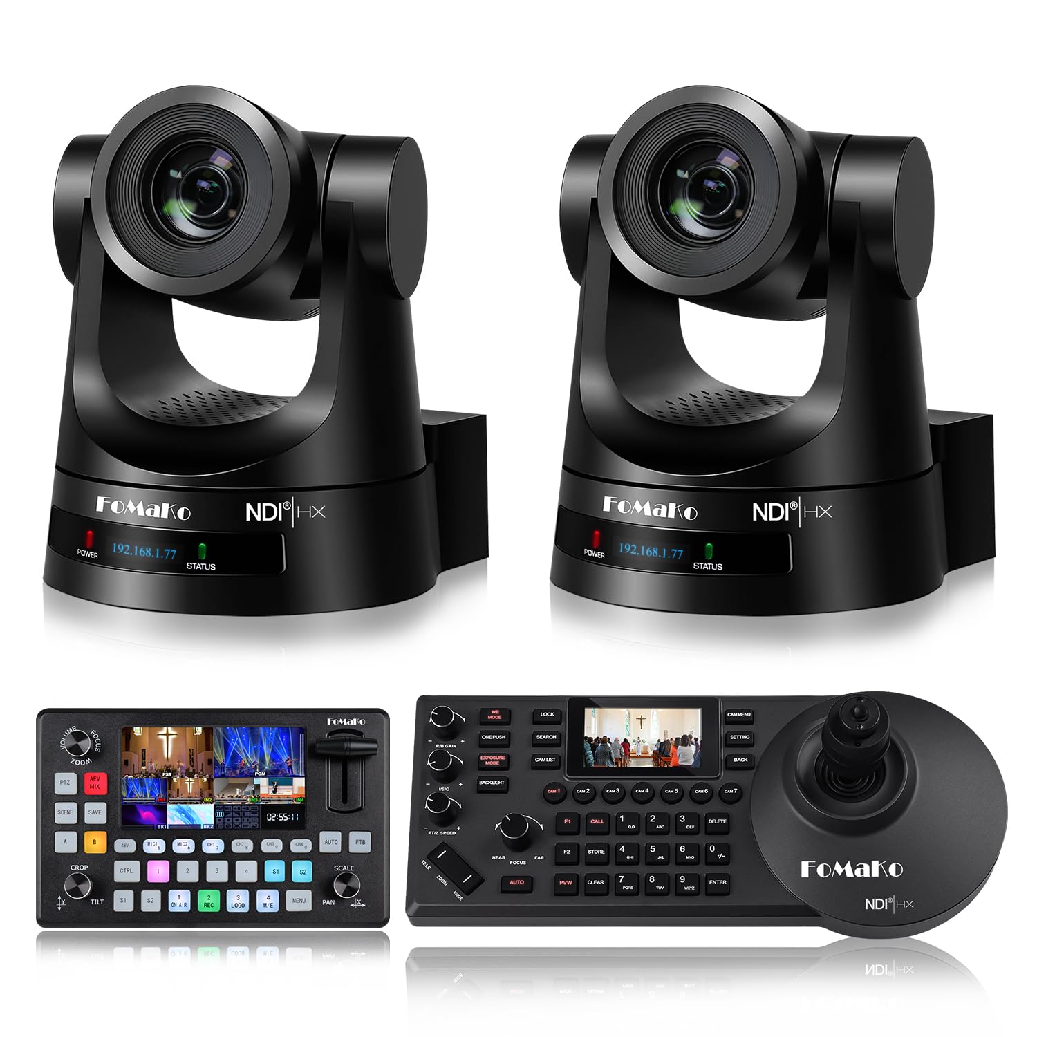 Amazon.com: FoMaKo NDI PTZ Camera Bundle 20X HDMI 3G-SDI IP PoE