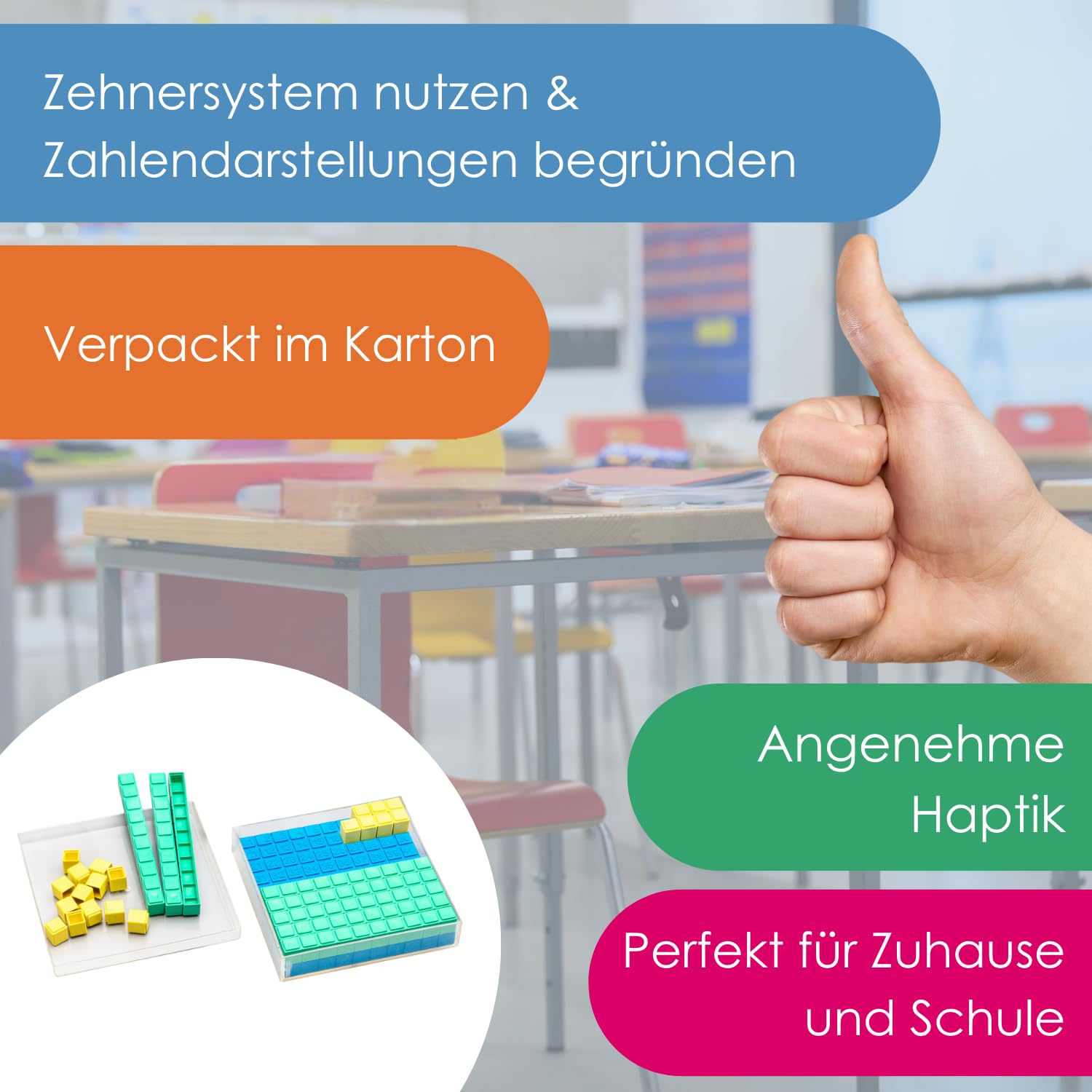 WISSNER 30-częściowa deska – system dziesiętny TENS, 29 części, 10 x 10 cm