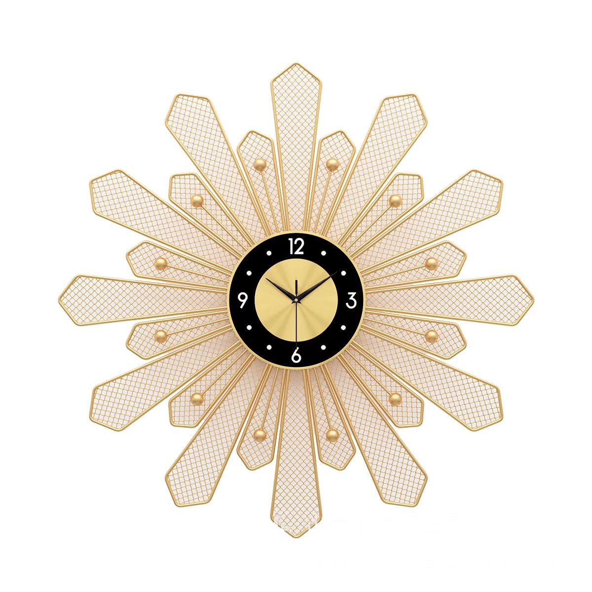 Grande horloge murale en métal 57 cm vintage finitions premium
