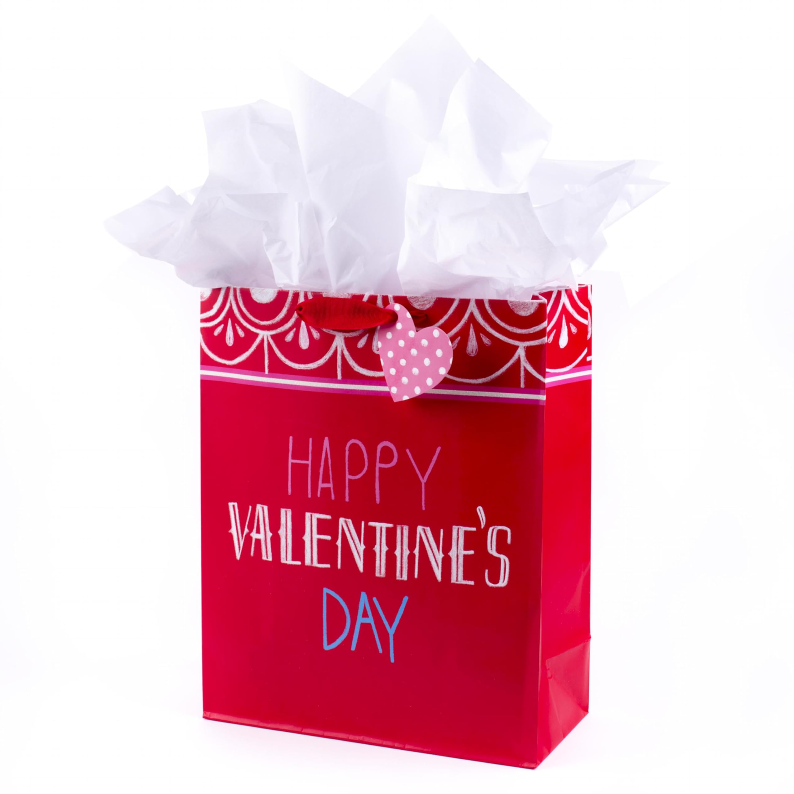 15" Extra Large Gift Bag with Tissue Paper (Happy Valentine's Day)