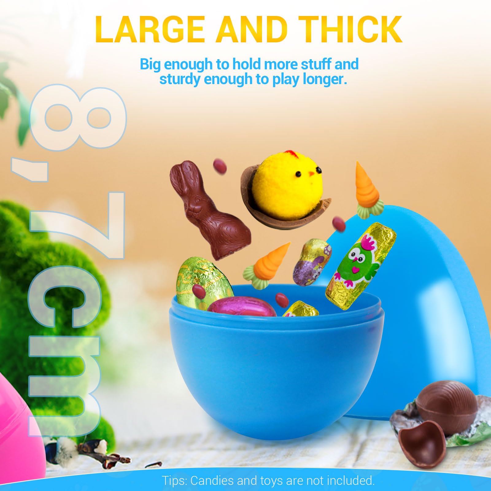 36 Huevos De Pascua De Plástico Para Rellenar – Coloridos, Con Cierre Giratorio, Ideales Para Sorpresas Y Decoración Colgante