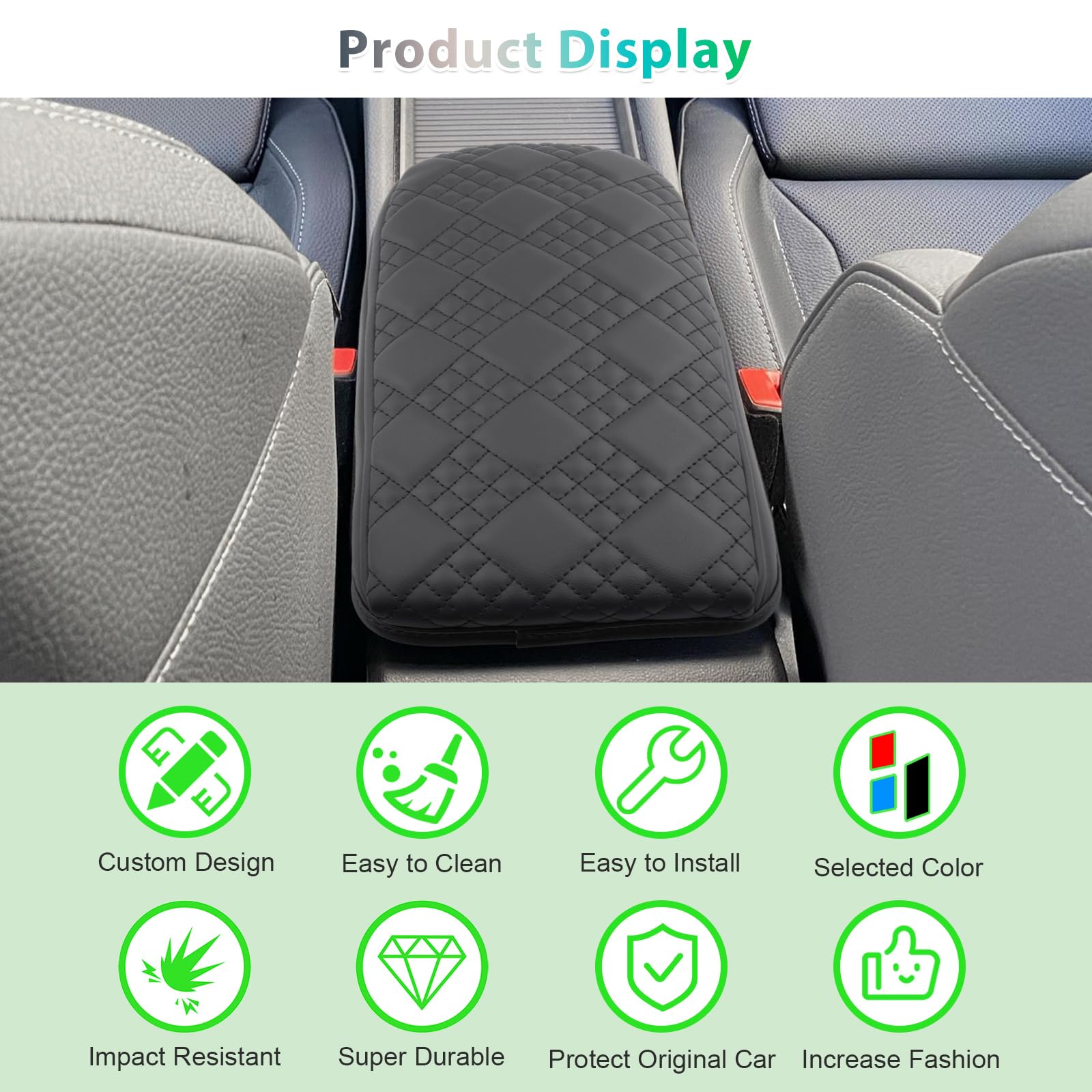 GAFAT Compatibile con Skoda Kodiaq ii 2024 2025 2026 Copertura per Bracciolo Console Centrale, Kodiaq 2 RS/Sportline Braccioli Protezione in Pelle, 3 CM Aumenta Ispessito, Alleviare la Fatica