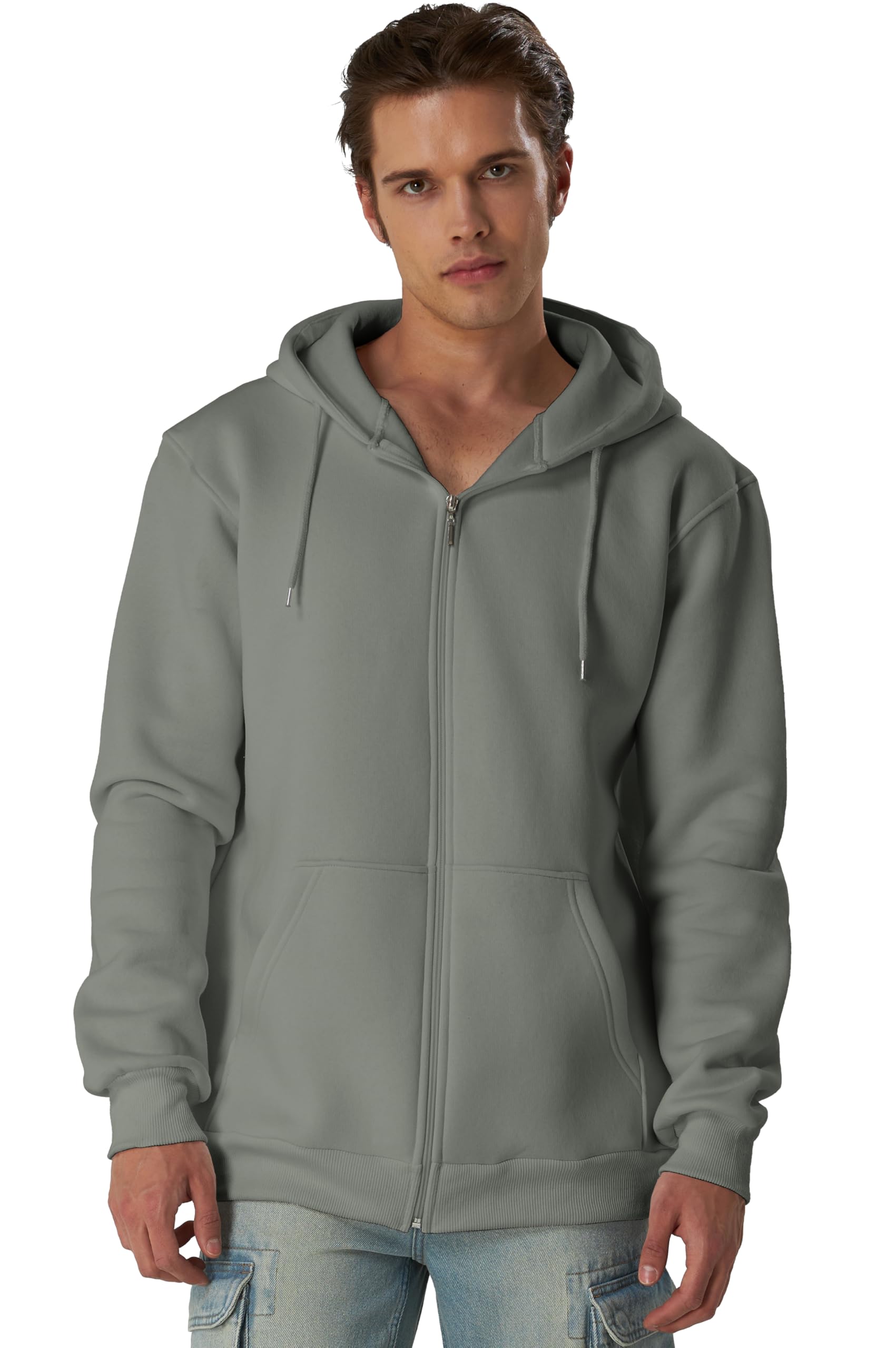 Smith & Solo Herren Kapuzenpullover – Kapuzenjacke reißverschluss, Sweatshirt Pullover Langarm – Slim – Fit – Training – Hoodie – Pulli – Hochwertige Baumwollmischung Männer