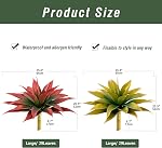 Ttranewsoo Plantes artificielles d'agave,28 UV Planters de faux Agave résistants pour la décoration intérieure et extérieure des plantes artificielles pour l'extérieur 2Pack, rouge