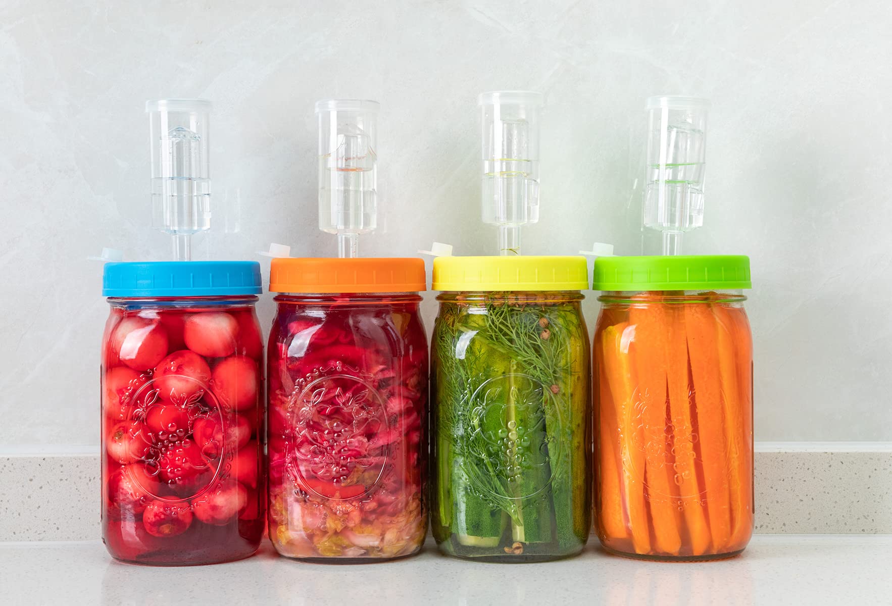 Buy Jillmo Fermentation Kit, Plastic Fermenter Lid with Airlock for