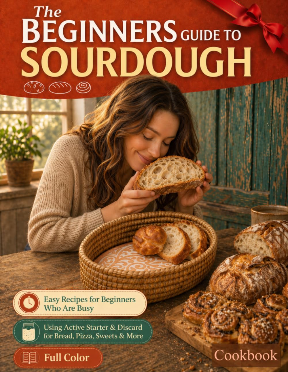 The Beginners Guide to Sourdough: Sourdough Cookbook for Beginners, Bread Therapy - Simple, Delicious Recipes Using Discard and Active Starter for Bread, Pizza, Sweets & More
