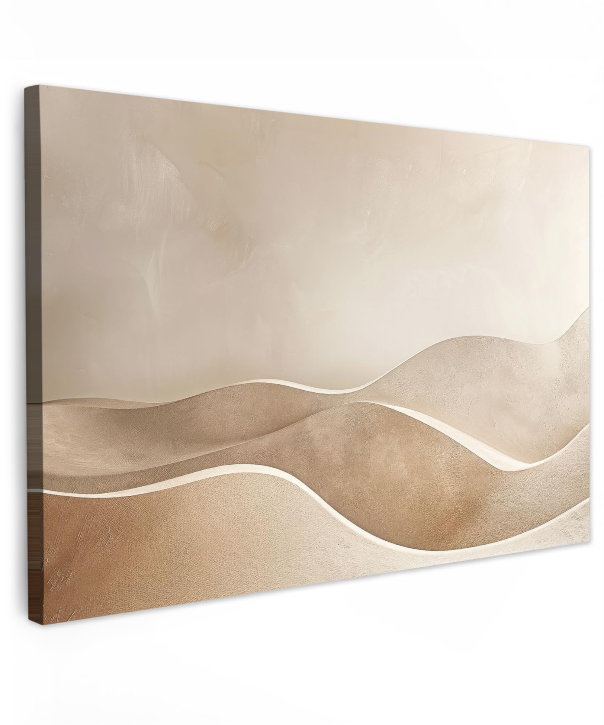 Gartenbild 120x80 cm Outdoor Deko Garten Leinwand Modern Wandbild Wetterfest Kunstdruck Terrasse Geschenke Draußen Beige - Hügel - Muster