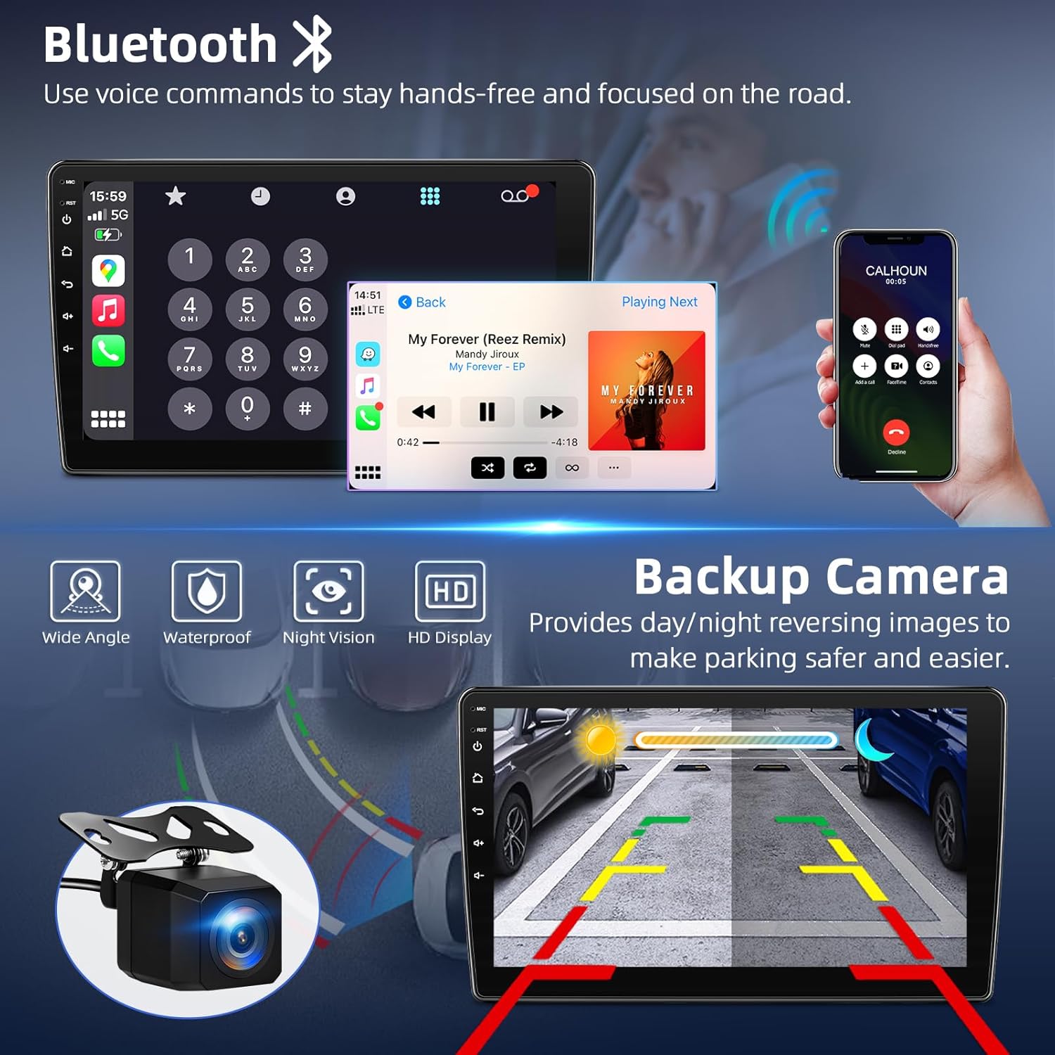 Car Radio Stereo for Dodge RAM 1500 2500 3500 2013 2014 2015 2016 2017 2018,2+64G Android 13 Touch Screen Radio with Wireless CarPlay Android Auto Bluetooth GPS Navigation Backup Camera