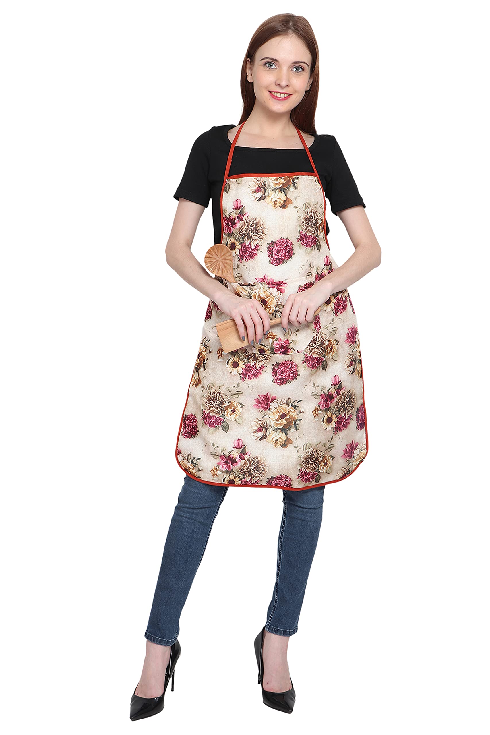 JMi Jute Fabric Apron For Women Waterproof for Home, Kitchen, Restaurant Pack of 1 (Free, Design - 1, 1) (B0B4G2H1WB) Amazon Price History, Amazon Price Tracker