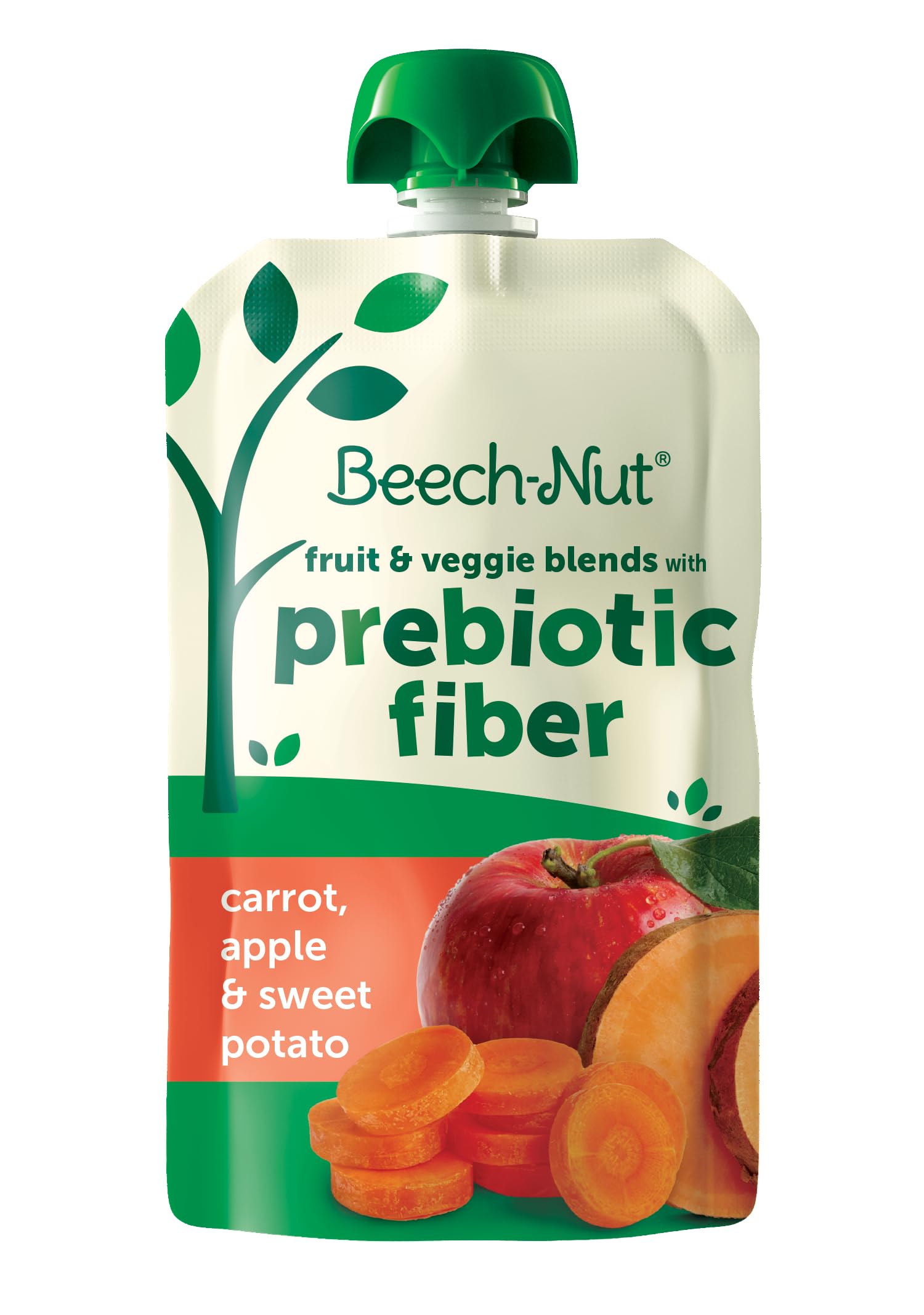 Beech-NutBaby & Toddler Food Pouches with Prebiotic Fiber, Carrot Apple & Sweet Potato, 3.5 oz (12 Pack)
