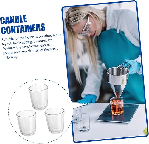 Miniatura 7 de EXCEART 9 piezas DIY Candelabro transparente Decoración Tablescape Decoración Plantas Contenedores Decorativos Velas Anillos de Vela Can Cera de Té