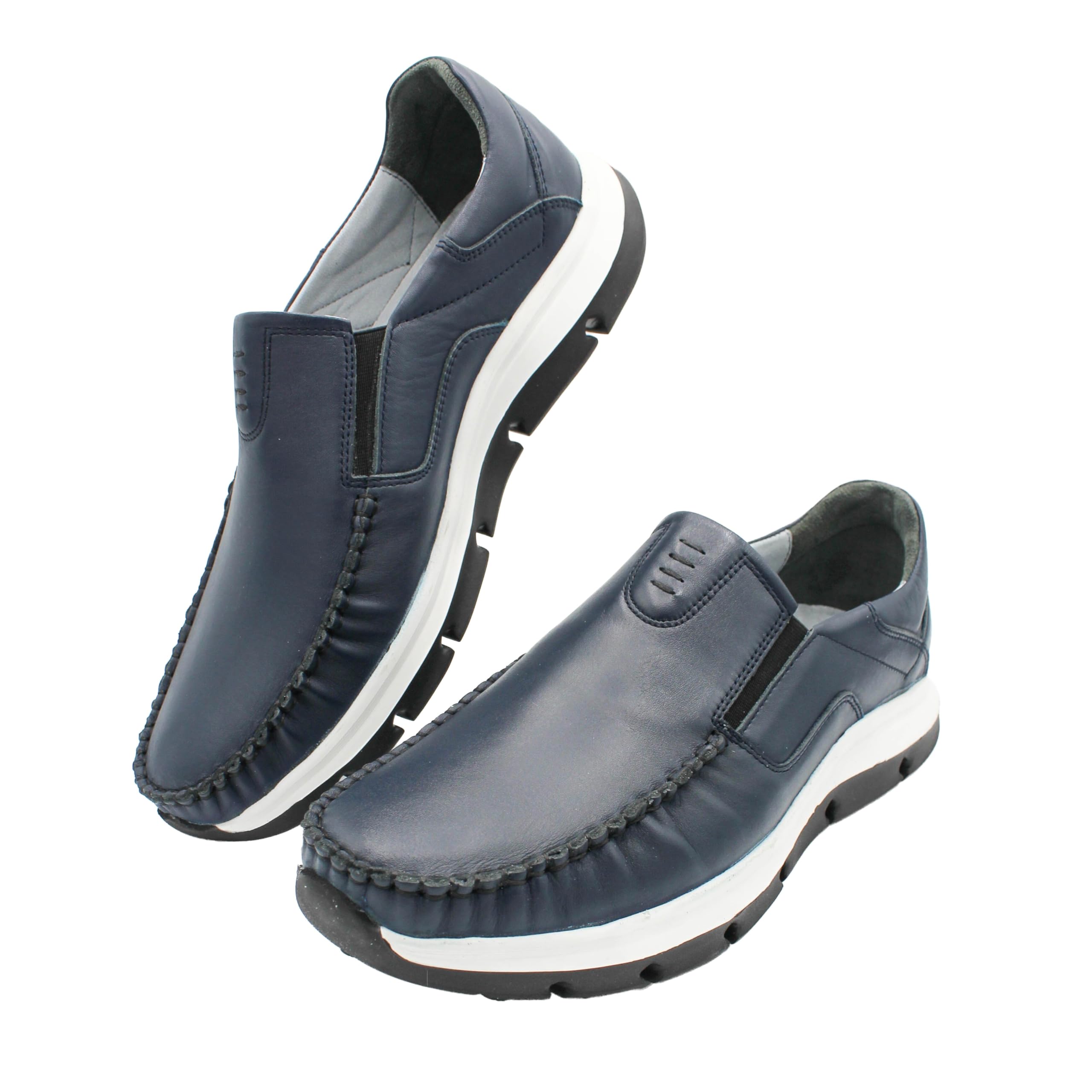 Zerimar Mocasines Hombre de Piel - Zapatos de Hombre Ligeros y Cómodos - Zapatos Hombre - Mocasines de Hombre - Zapatos Hombre Comodos adecuados para Viajar y Estar Activo.
