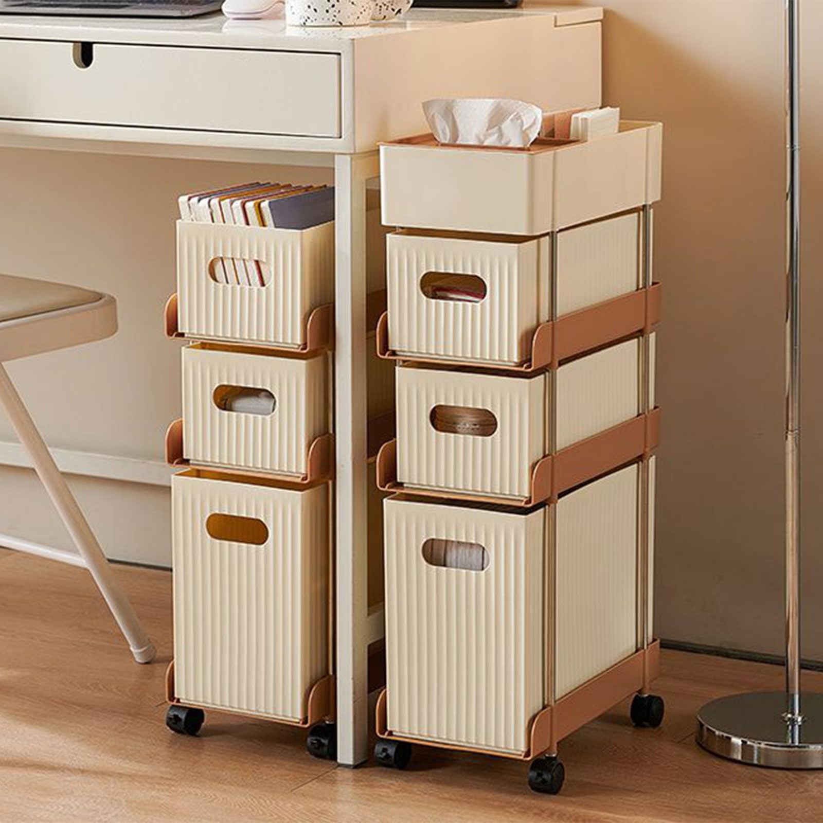 Scaffale portaoggetti in metallo per snack, libri, organizer multifunzionale, carrello da portata a 2 livelli, per cucina e ufficio