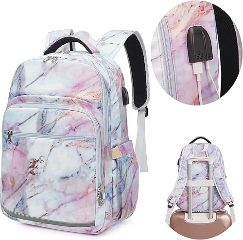 Miniatura 6 de Mochila para mujer de 15.6 pulgadas, mochila escolar universitaria para niña, Portátil