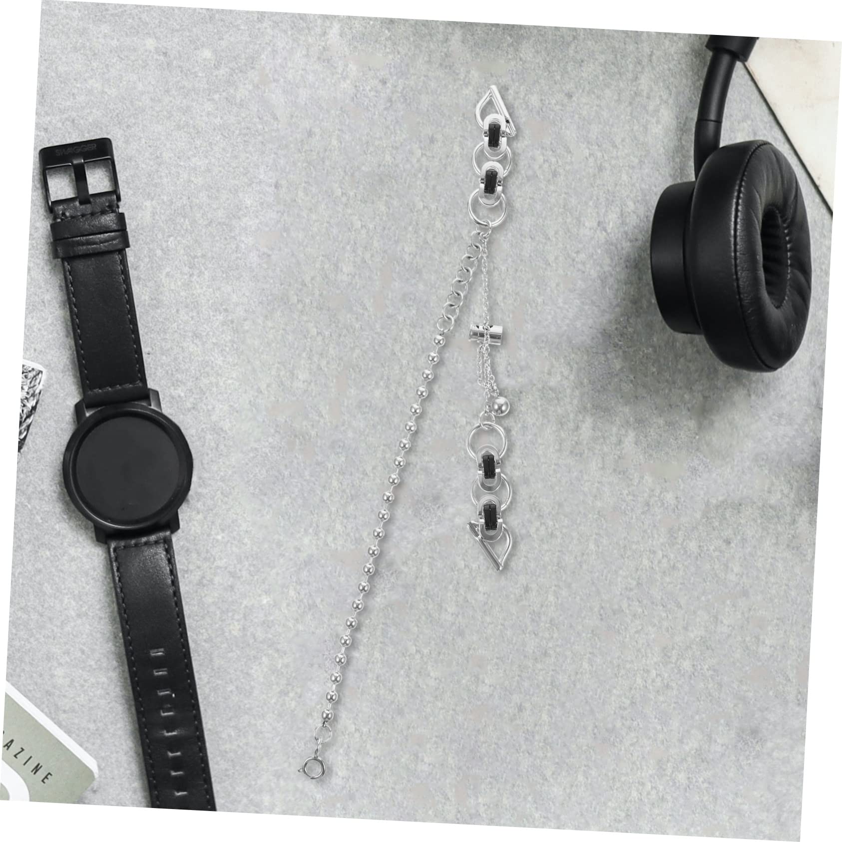 3 Pièces Double Tour Perle Chaîne Bracelet Chaînes Montres Bracelets s De Montre Montre Chaîne Chaîne Style Chaîne En Acier Inoxydable