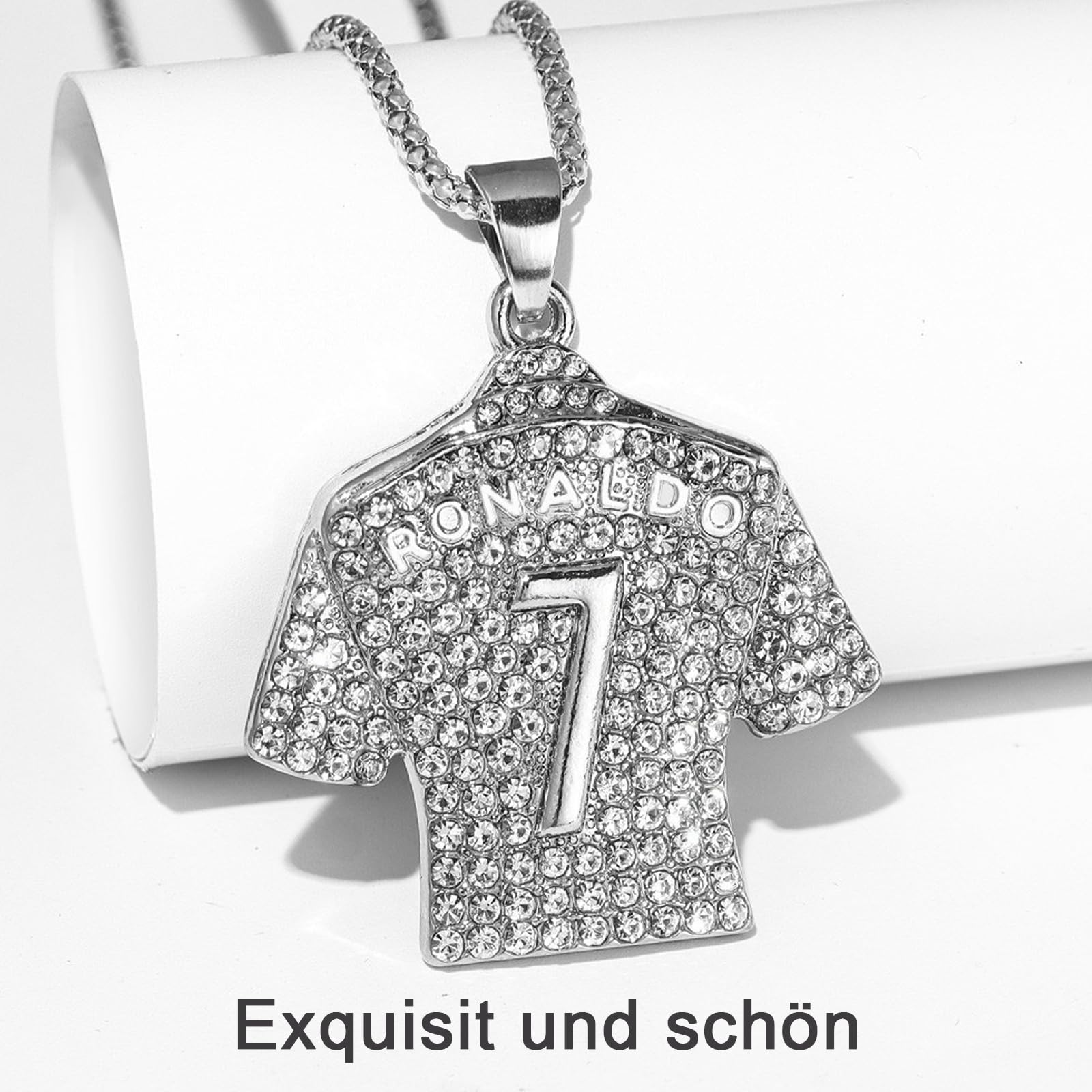 Chaîne et Bracelet de Football pour Garçons - Pendentif Maillot, Collier de Sport pour Cadeau d'Anniversaire